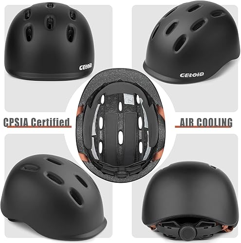 Miniatura 2 de Casco de bicicleta para niños, cascos cilíndricos para niños de 5 a 8 a 9 a 10 a 12 a 14 a 16 años, ajustable, multideporte, bicicleta, patinaje,