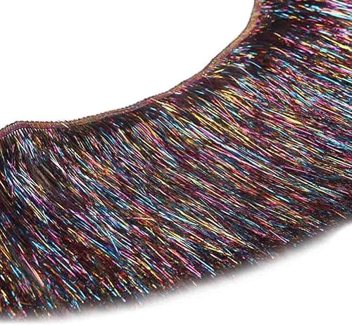 Miniatura 2 de MIPPER 10 yardas de 6 pulgadas de ancho con flecos metálicos para bricolaje, vestido de baile latino, accesorios de ropa, decoración de fiesta de