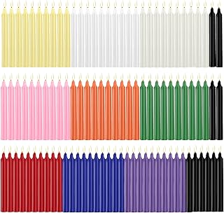 100 Pack Assorted Color Spell Chime Candles – Premium Mini Unscented Taper Candles for Rituals, Prayer, Birthdays, Meditation, Altar, Spells, Chime Candle - 4 Inch Tall - Ideal for Witches