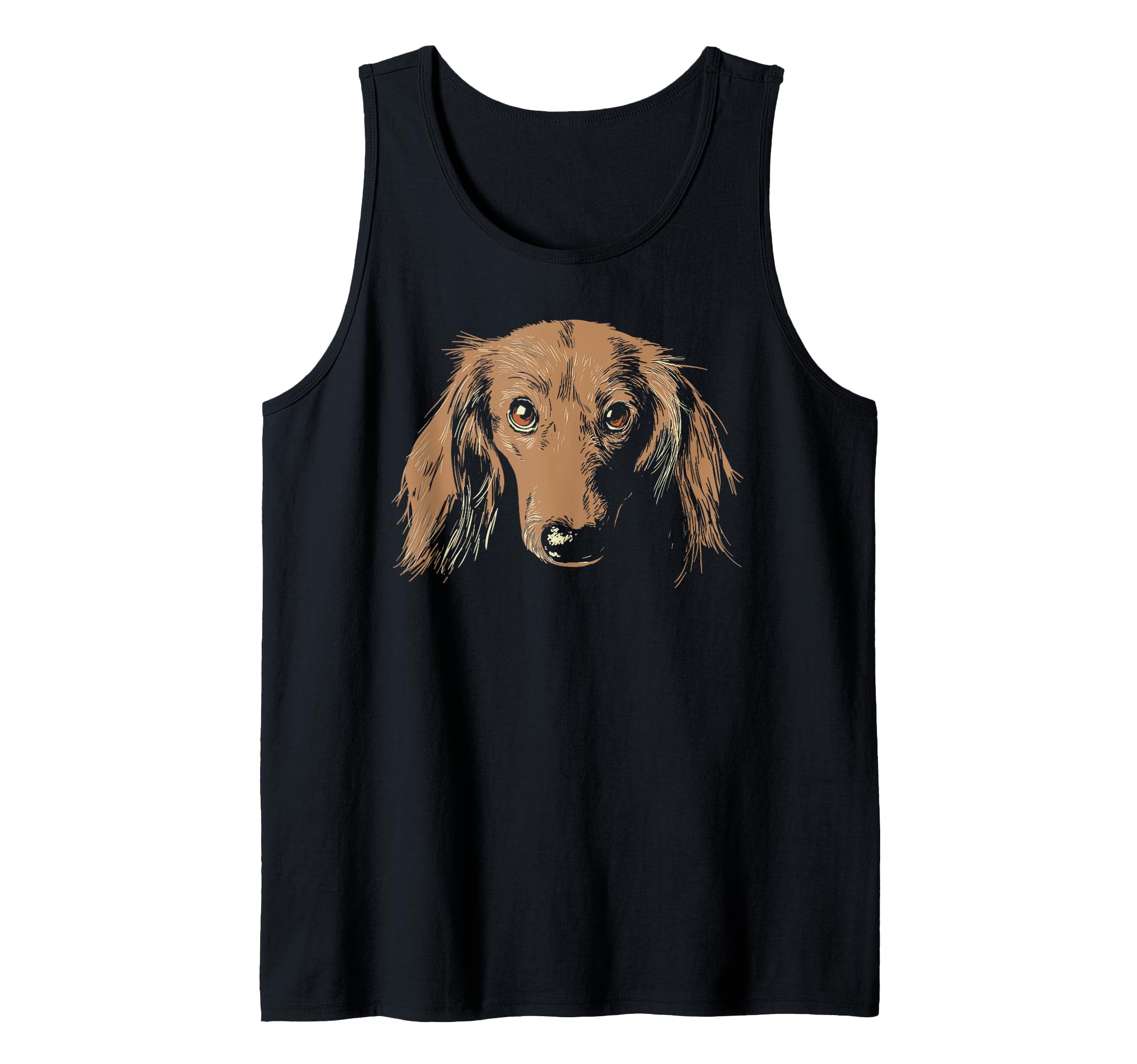 Dachshund dog portrait dachshund head wiener Tank Top