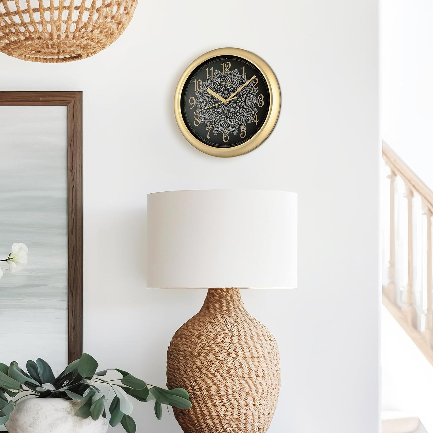 SEIKO QHA018GLH Traditional Wall Clock, Golden, 13 Inch