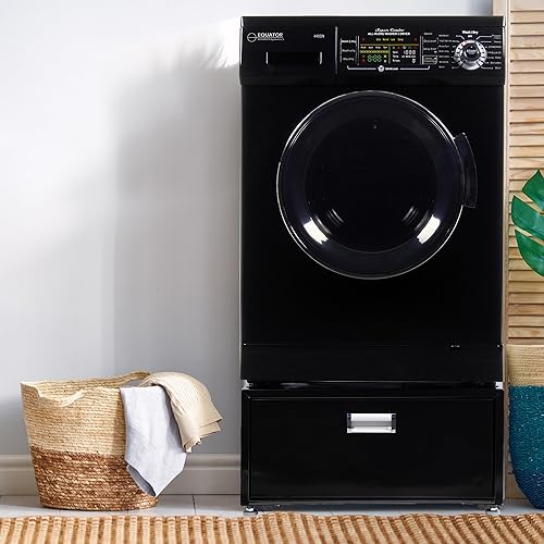 Miniatura 8 de Equator Ver 2 Pro - Lavadora combinada de 24 pulgadas, ventilada y sin ventilación, 1200 RPM+pedestal negro