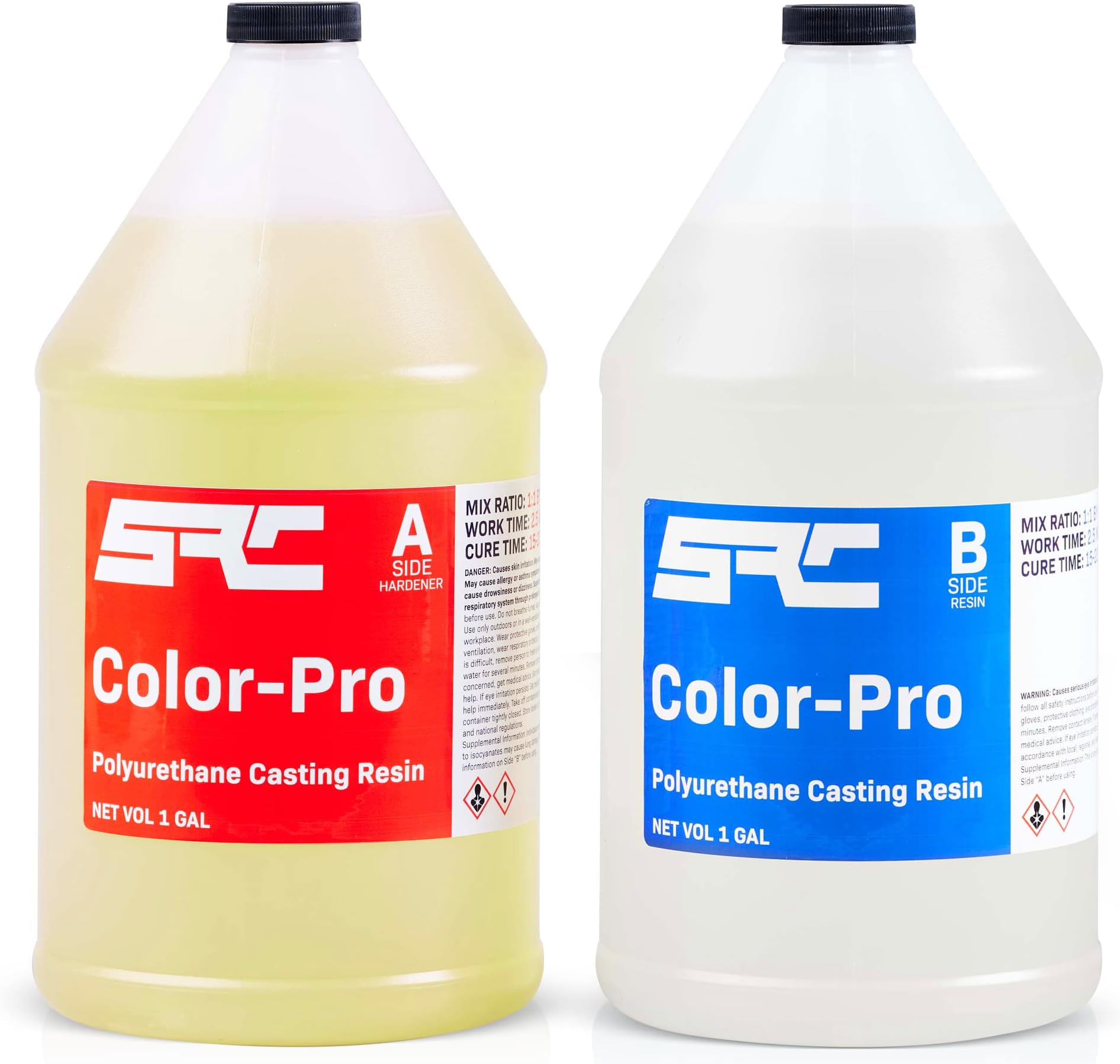 Color-Pro 2-Gal (1 Gal Part A + 1 Gal Part B) Silicone Polyurethane Casting Resin Kit, DIY Arts, Crafts, Figurines, Prototypes, Models, Semi-Clear, High Strength, Low Odor, Easy Pour