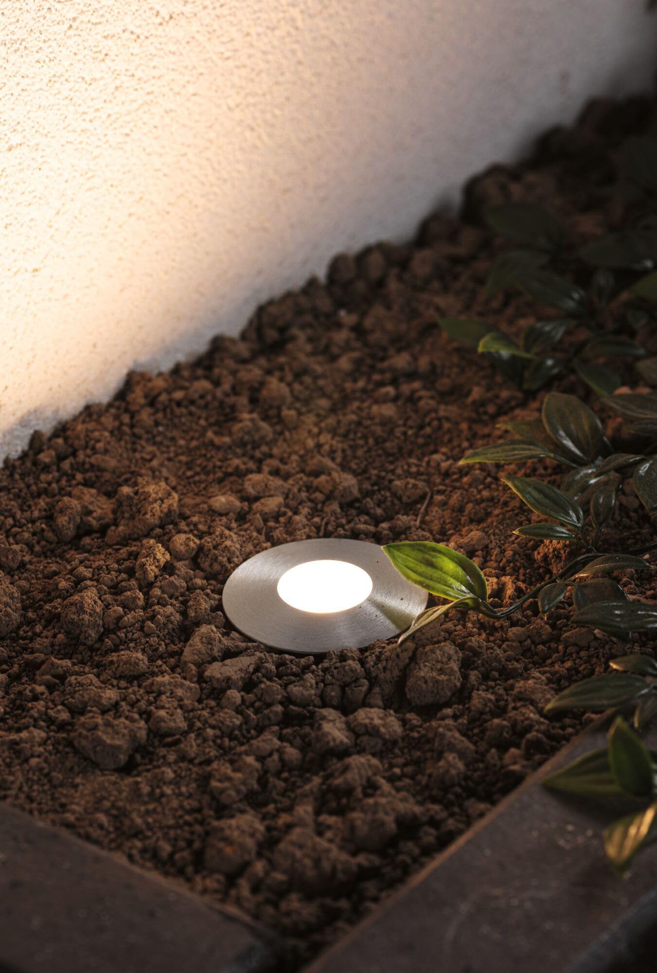 Paulmann 93949 Outdoor Plug&Shine Kit encastrés sol LED, IP67, 3000K, 3x2,5W, 24V, 55 mm, Argent inoxydable, Plastique