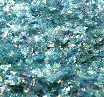 Blue Flitter Iridescent Ice Glitter Flakes for Nail Art - Lightweight Holographic Polyester - 311-4341 - 1/2 oz 14 Grams