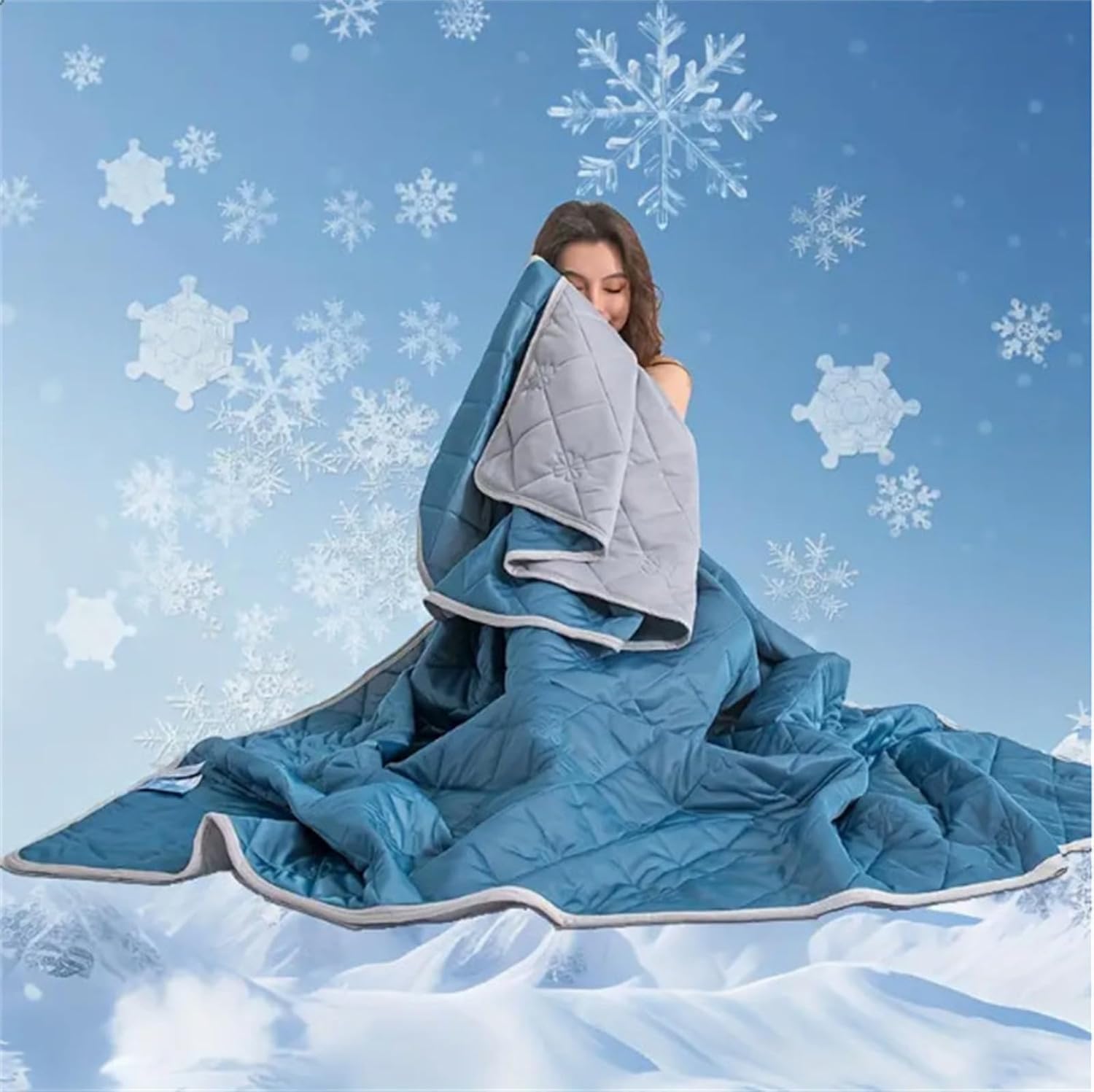 JvFbjLF Lightweight Sofa Blanket – Cooling Fibre, Soft(Blue,200x230cm)