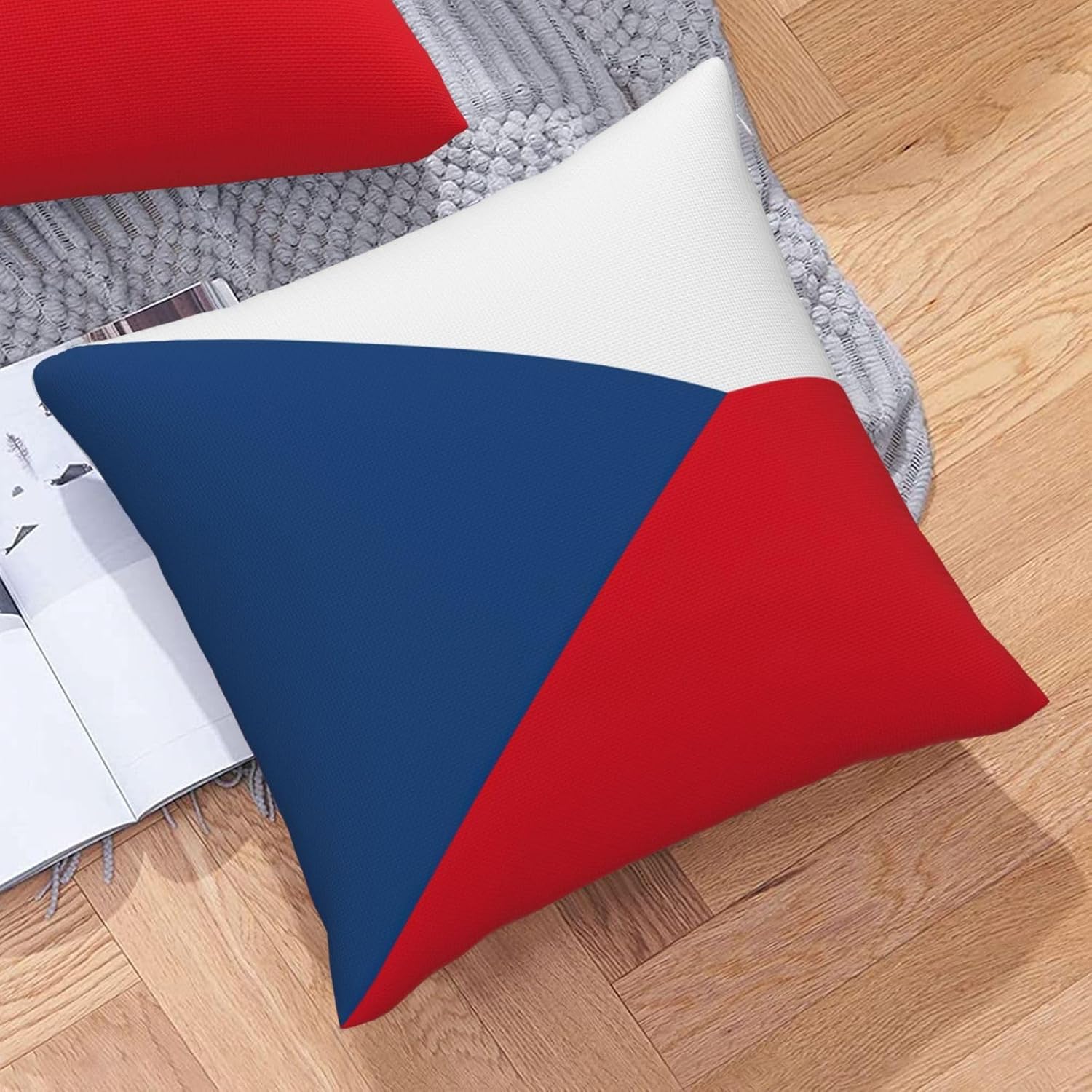 Flag of The Czech Republic Imitation Linen Pillowcase -2 Sets, Fashionable Home Decoration, Used for Sofas, Gardens, beds