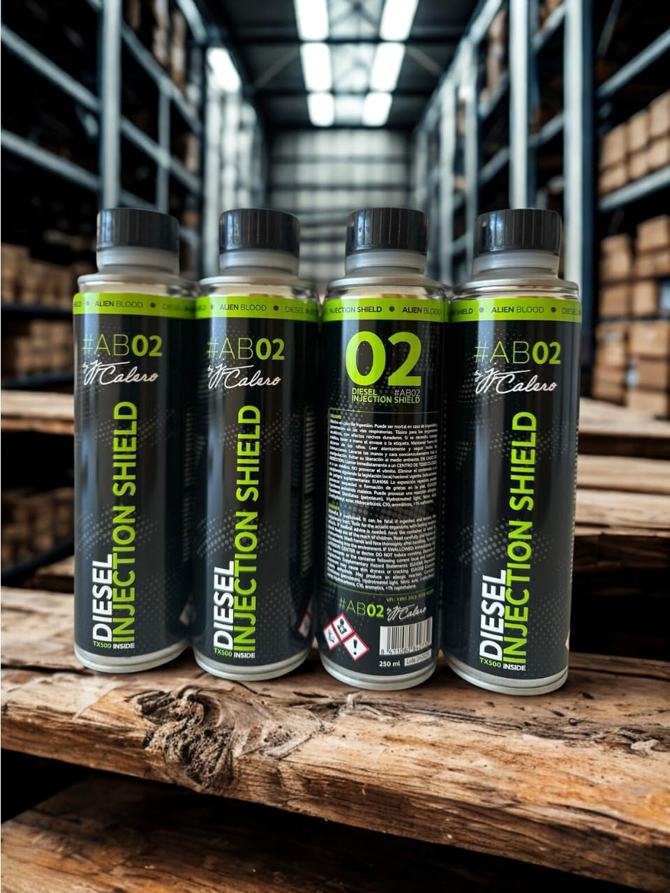 Alien Blood - Pack de 12 x 250 ml - Limpiador y Protector de Inyectores Diesel + Aditivo para Combustible Premium + Alto Rendimiento