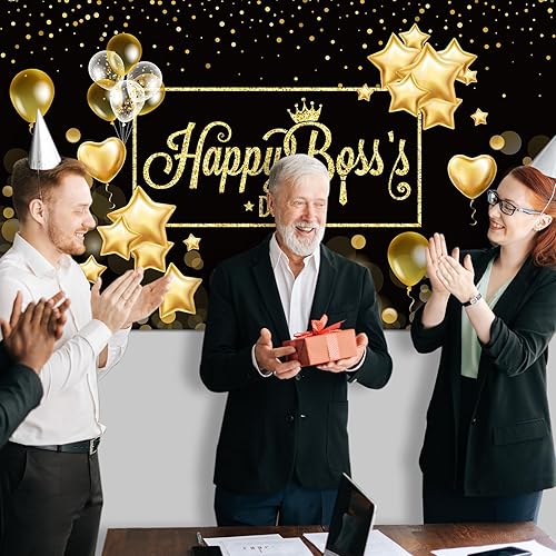 Miniatura 4 de Mixweer Fondo de 71 x 43 pulgadas para el Día del Jefe, cartel internacional para fotografía de oficina, decoración de fondo, suministros de fiesta