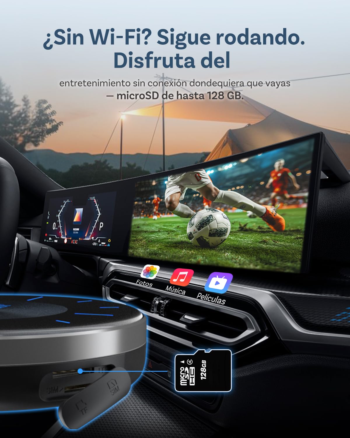 2026 Nueva Edición Ottocast I3 AI Box para BMW, Adaptador CarPlay Inalámbrico con Netflix/Youtube, Sistema Android 13,Caja de Entretenimiento para Coches con CarPlay Inalámbrico OEM(8GB+128GB)