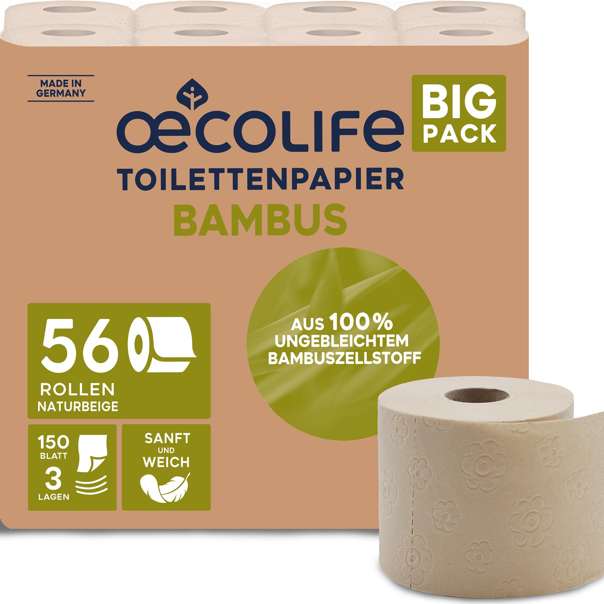 Inserto Large in canapa e cotone organico 3 strati|Blumchen