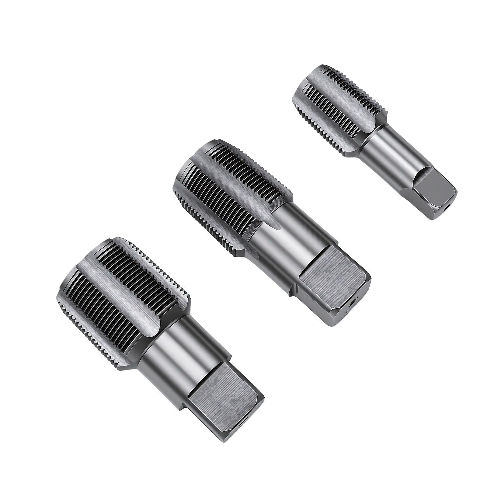 Bewinner Juego de Grifos de Plomería con Rosca Manual, 3 uds., 1 Pulgada, 1-/2 Pulgadas, /4 Pulgadas, Grifo de Tubería NPT de Acero Al Carbono para Construcción Automotriz