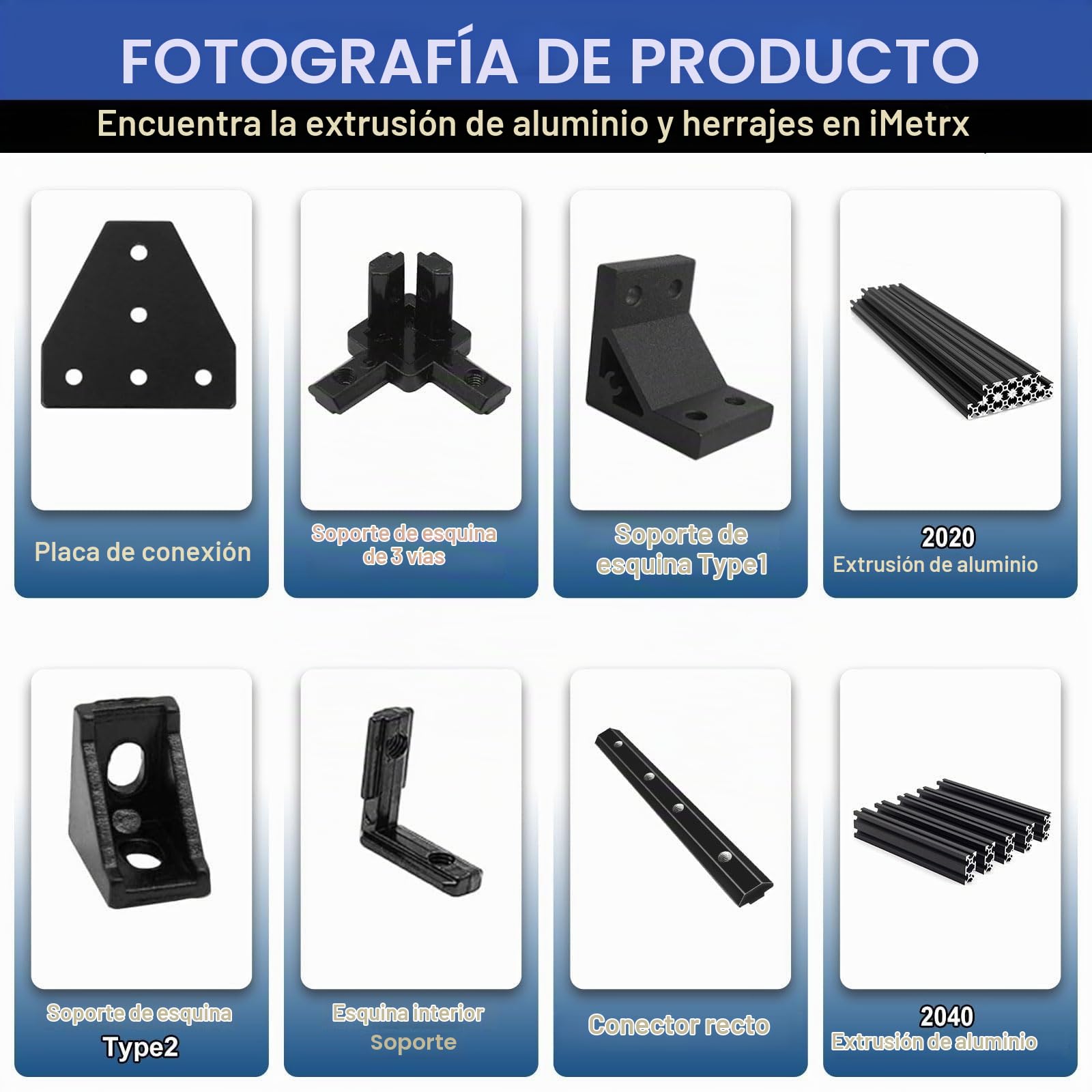 Perfil de aluminio 4040 de 400 mm, negro (4 unidades/paquete), ranura en T de aluminio, estándar europeo para impresora 3D, máquina de grabado CNC y láser