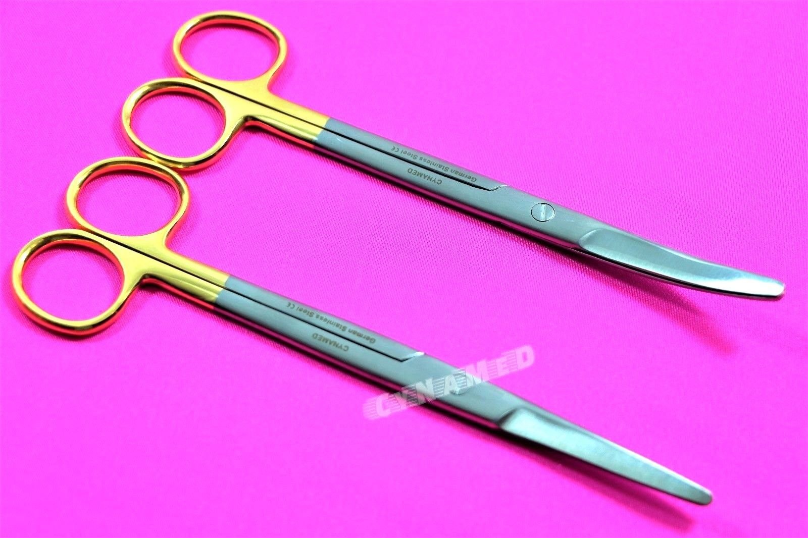 2 TC German Mayo Scissors Dental Veterinary Instrument 6.75 inches STR CVD CYNAMED