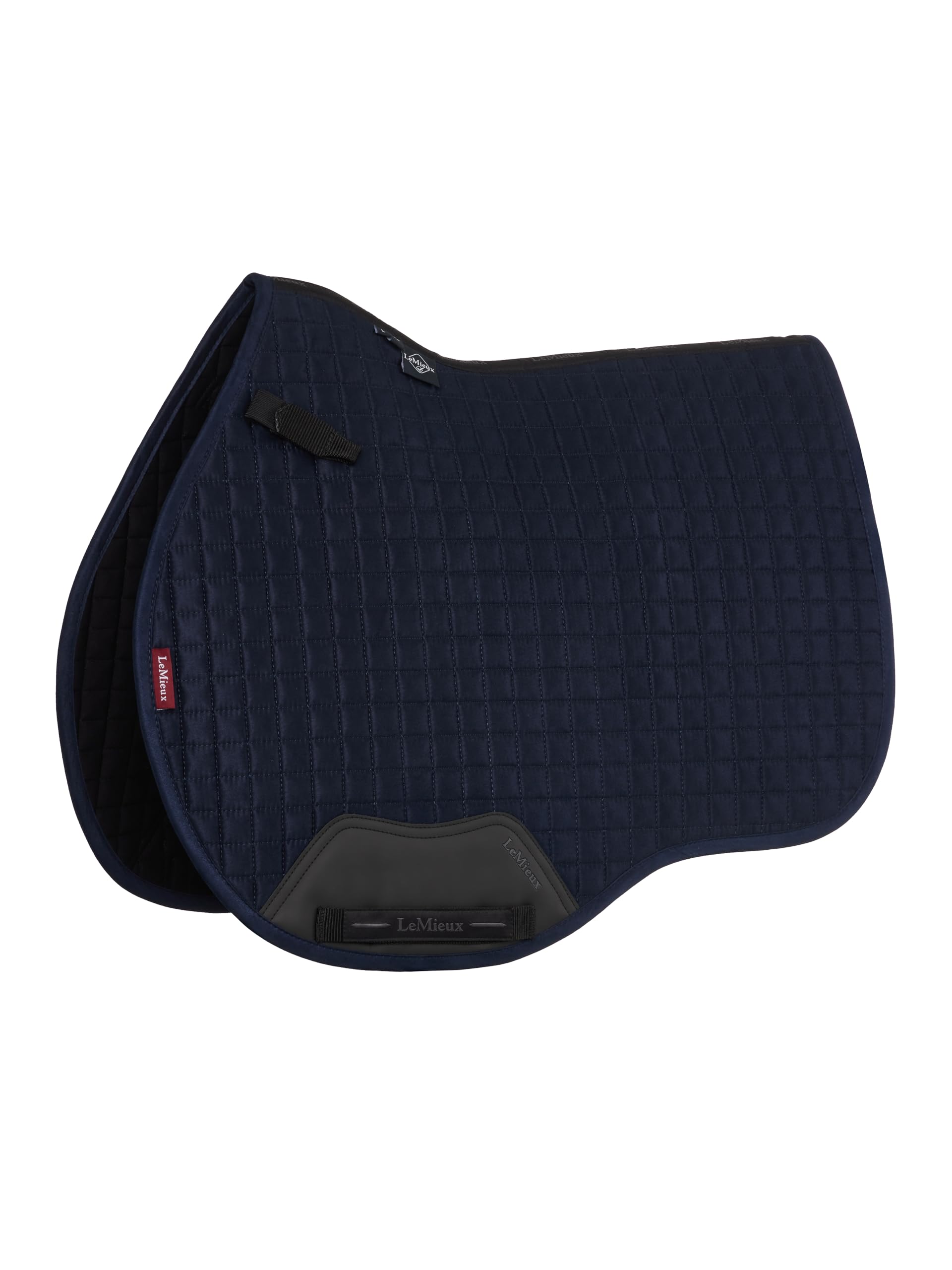 LeMieux Suede GP Square - General Purpose Equestrian Saddle Pad - High Wither - Girth Protection - Navy - Large
