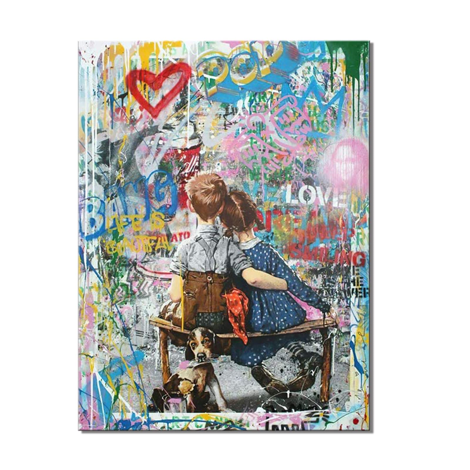 肉筆☆油絵☆F20号『シーソー(平等）を望む子供たち』Banksy/模写 楽天市場】バンクシー アートパネル BANKSY Banksy「銃の丘の