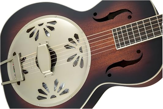 Gretsch G9241 Alligator Mahogany Round Neck Acoustic Electric Resonator - 2-Color Sunburst, Padauk Fingerboard | All-Mahogany Body, Padauk Fingerboard, Fishman Nashville Pickup, Ampli-Sonic Hand-Spun Aluminum Resonator Cone