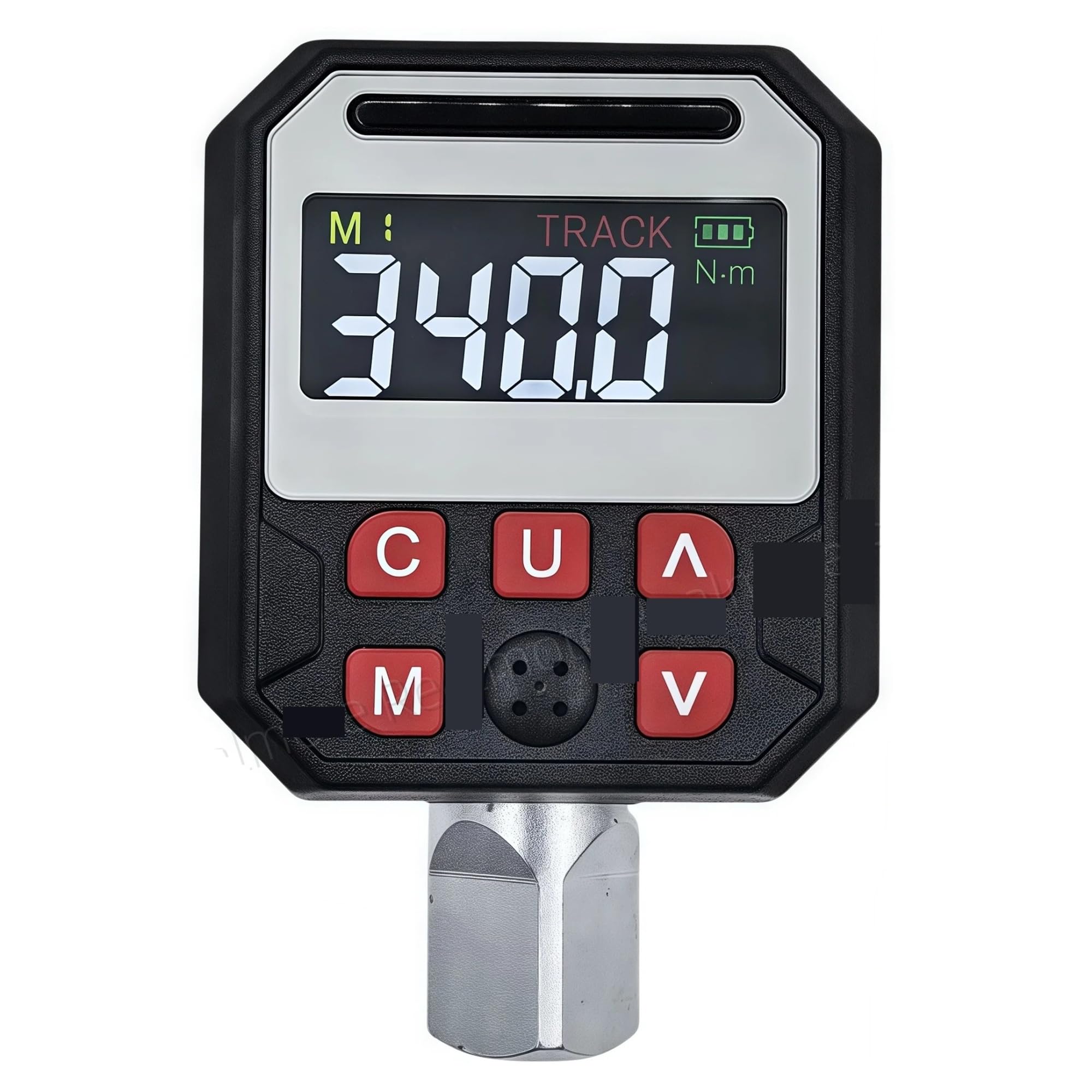 Cyfrowy adapter dynamometryczny Napęd 1/2" z dokładnością ±2%, konwersją czterech jednostek i pamięcią 500, 9 presetów, wyświetlacz LED Łatwe czytanie(17-340Nm)