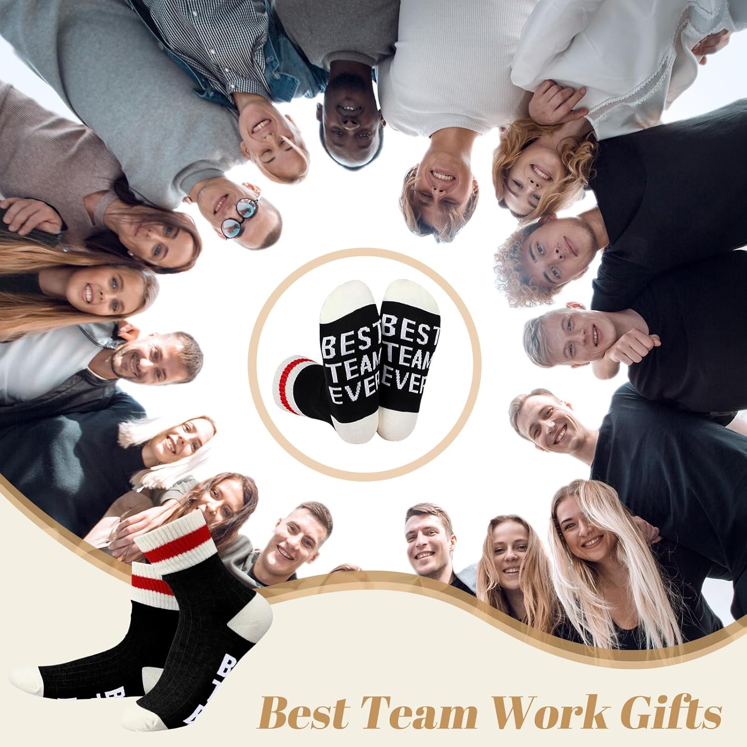 12 Pairs Best Team Ever Socks Bulk Employee Appreciation Gifts for Valentine's Day Women Men Staff Coworker Office - Image 5
