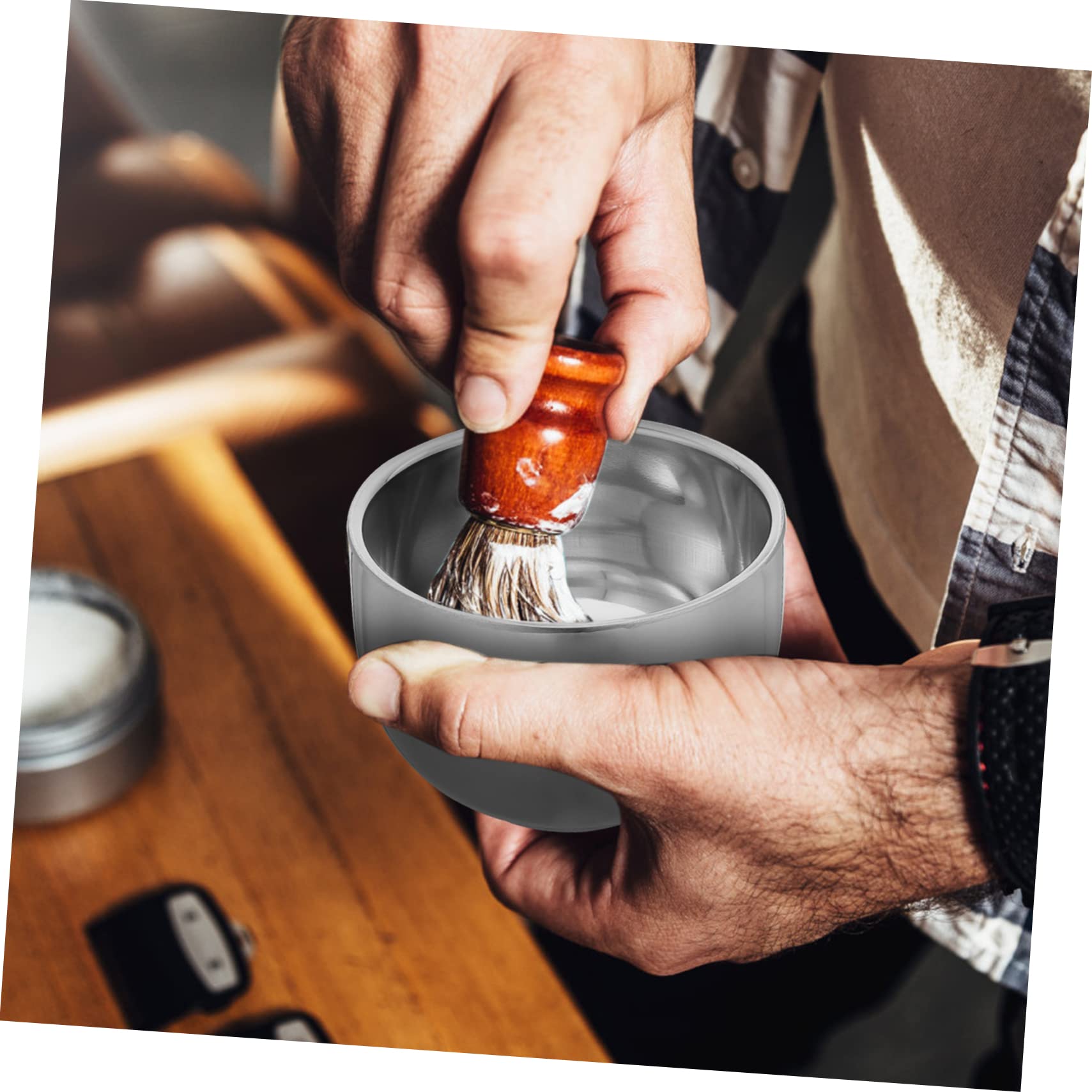 OUNONA Shaving Bowl Professional Dual Shaving Mug for Men Capacity for Home and Barbershop Use Durable and Convenient Shave Accessory