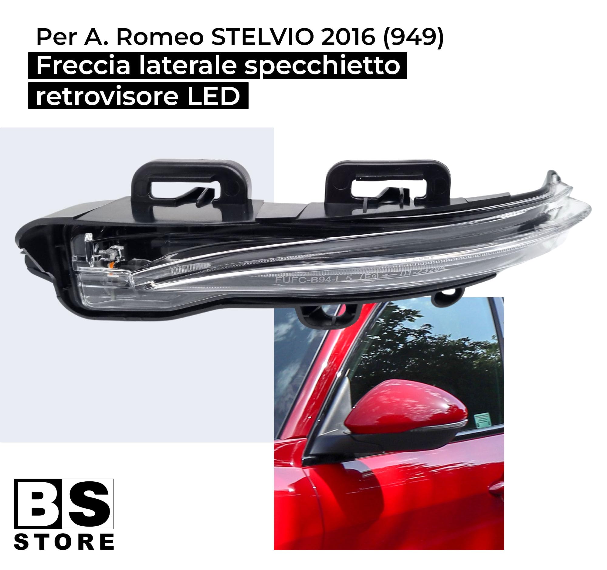 Indicador Direccional Para Espejo Retrovisor Izquierdo Moto Guzzi Stelvio 2016 - Repuesto, Transparente