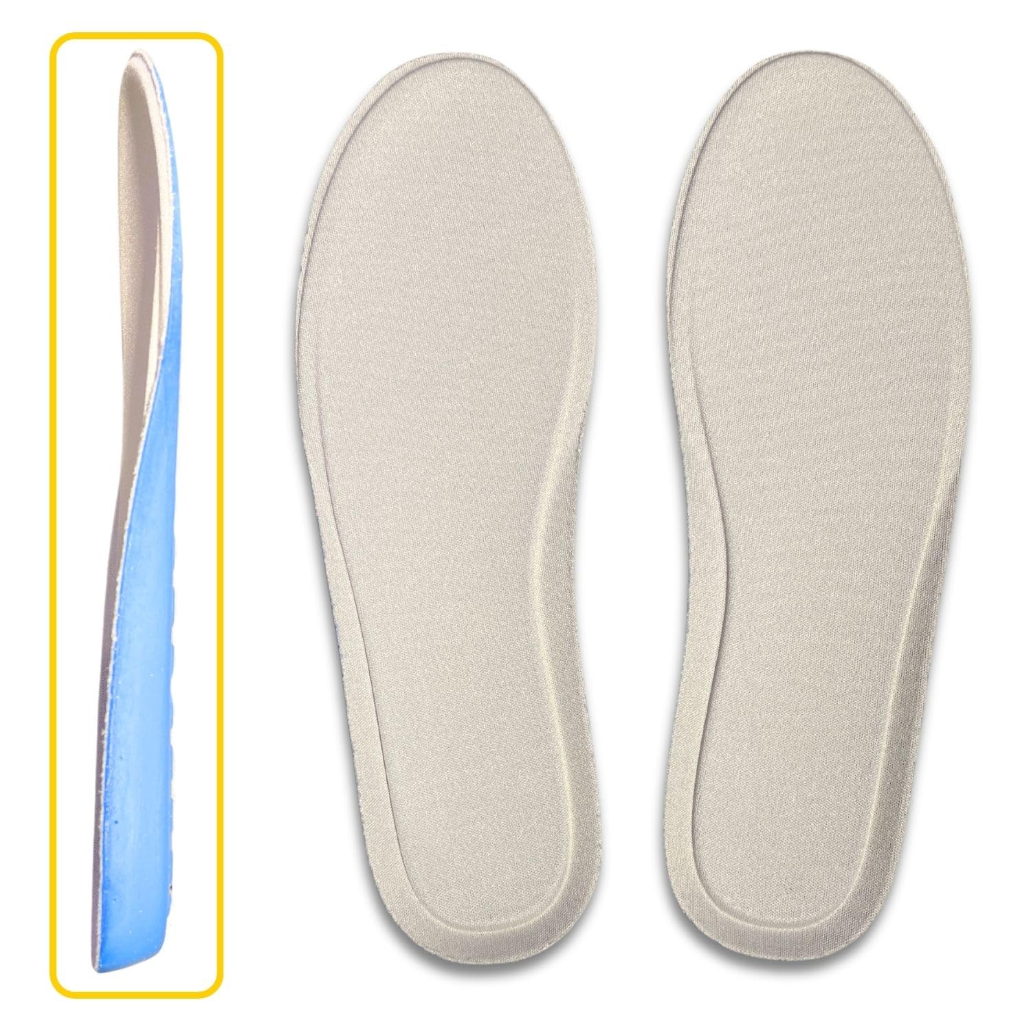ipekbazaar Memory Foam Ortopedik Ayakkabı Tabanlık, Visco Konfor Rahat Spor Ayakkabı Tabanı, Erkek, Kadın (Gri, 40-41)