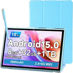 Tablet ATOZEE 10" Android 15 8GB RAM 32GB com Capa e Stylus