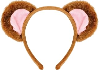 Plush Animal Ears and Horns Headband Animal Cosplay Costume Headwear for Halloween Christmas Carnival Theme Party