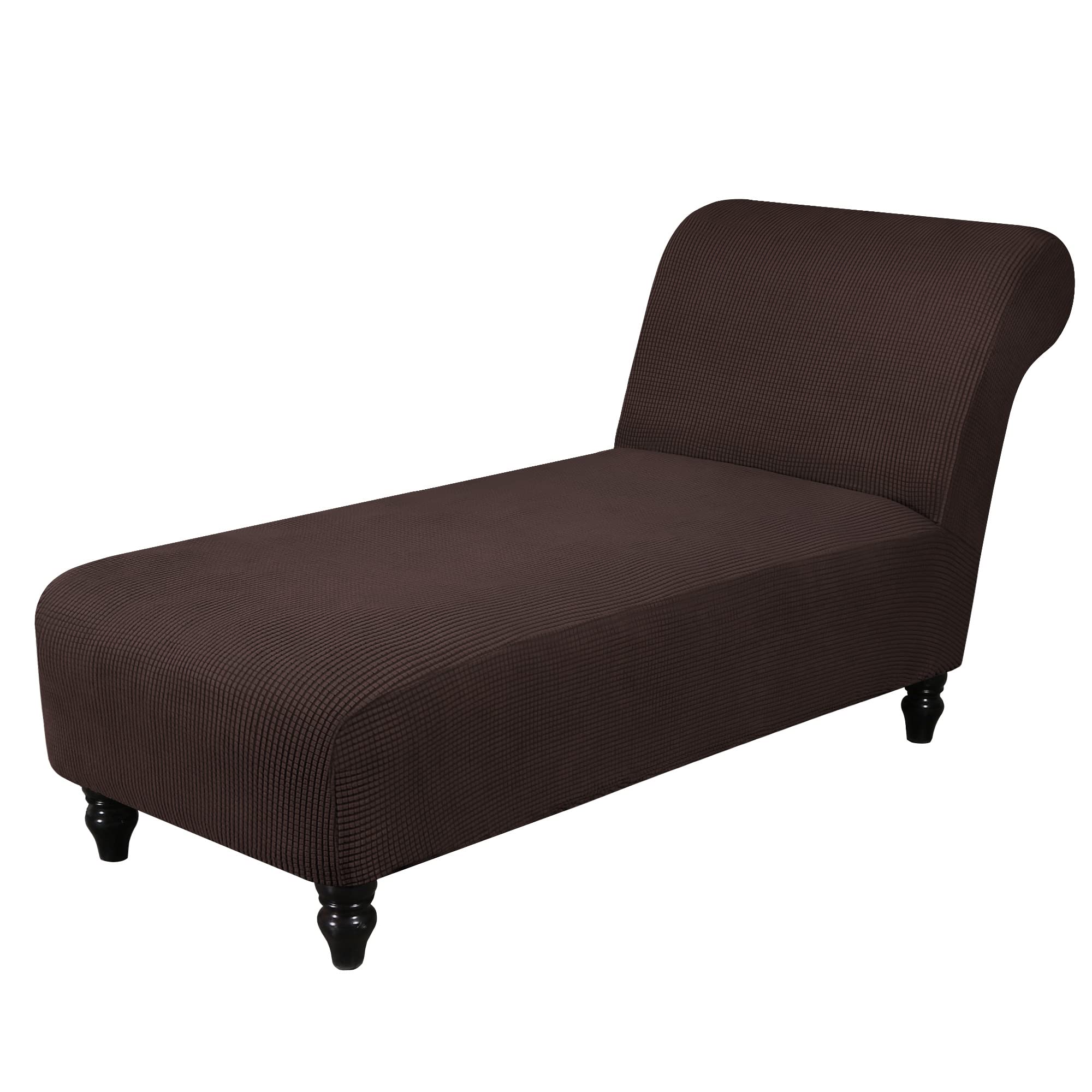Copridivano Elasticizzato Per Chaise Longue GAMUKAI | Senza Braccioli, Antiscivolo, Jacquard Avorio