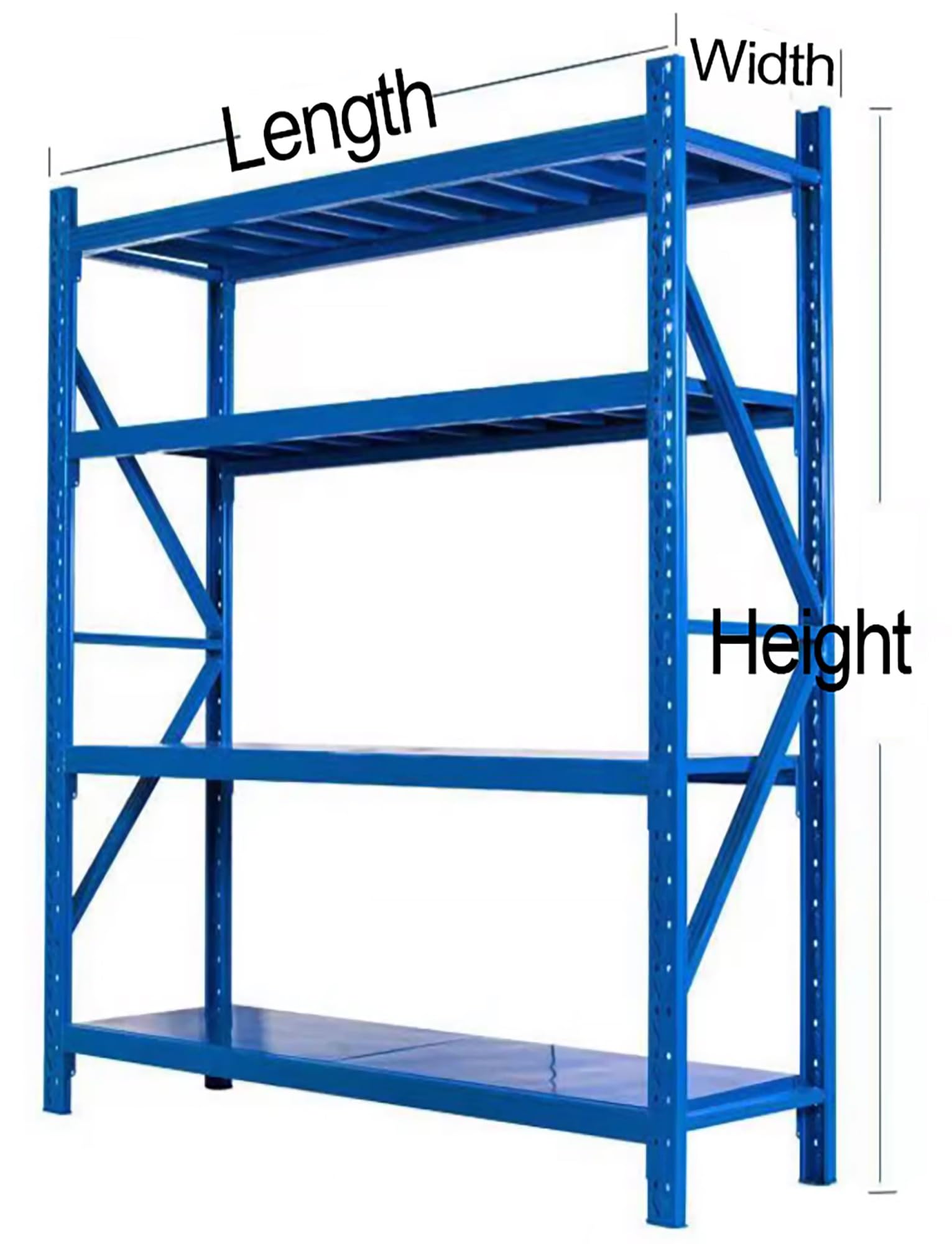 Estantes metálicos Resistentes de 5 Niveles for Almacenamiento, de 79" de Alto, for Garaje y hogar. Estantería Industrial Ajustable de 904 LB.(120x50cm/47.2x19.7in)