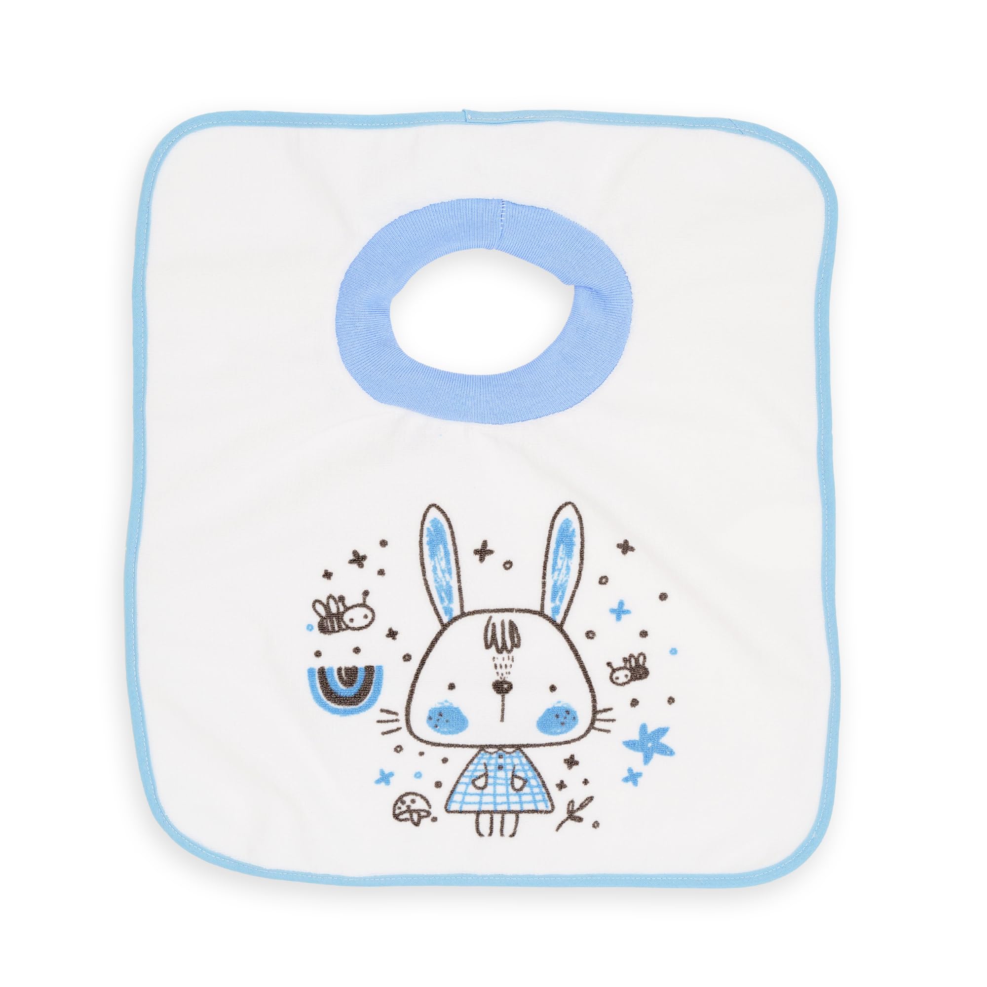 Ti TIN Pack de 4 Baberos Impermeables con Cuello Elástico - Extra Suaves y Absorbentes - Baberos con Forro Impermeable - Fácil de Lavar y Apto para Secadora - Para Bebés +12 Meses y Guardería