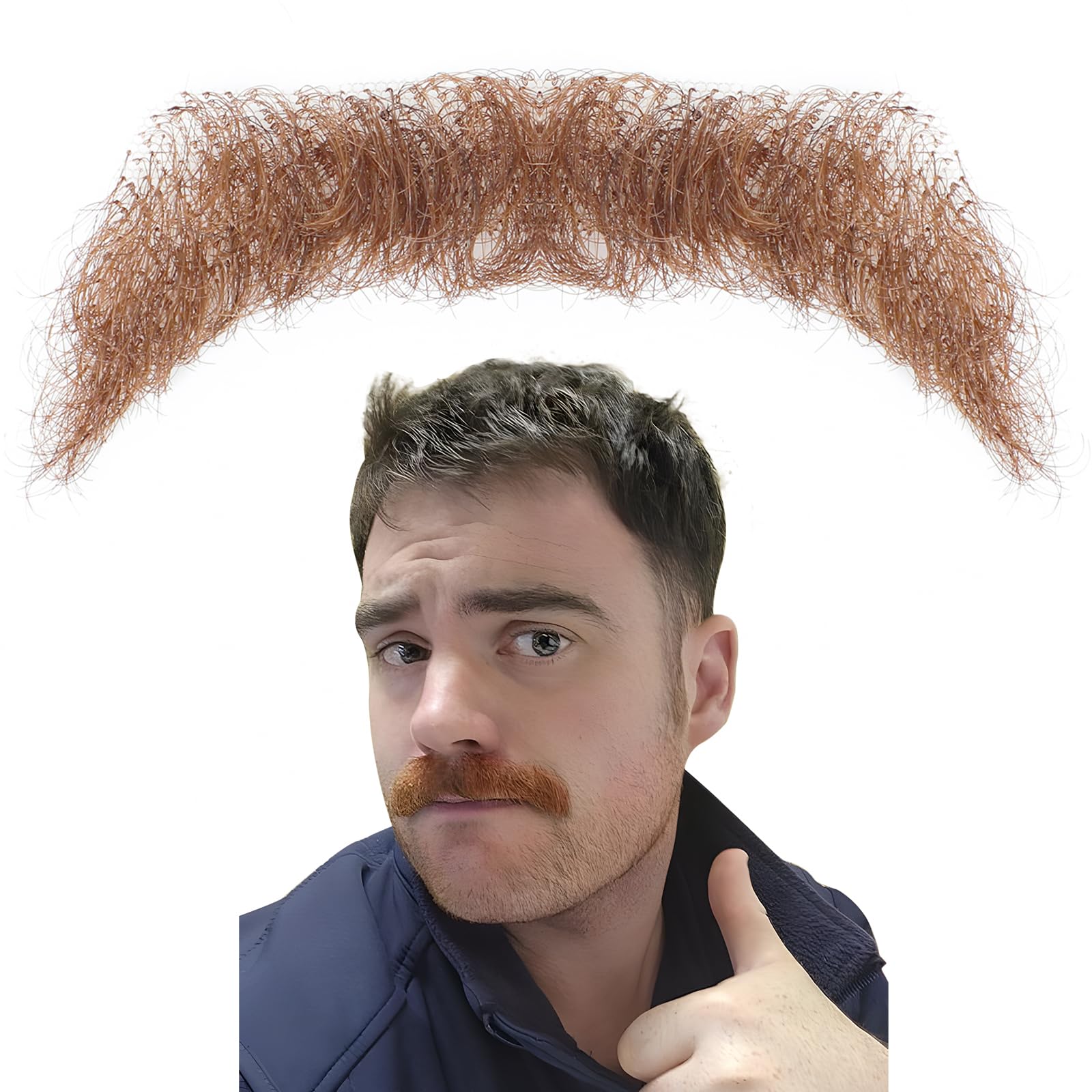 Snapklik.com : Fake Mustache Natural Realistic 100% Human Hair Fake ...