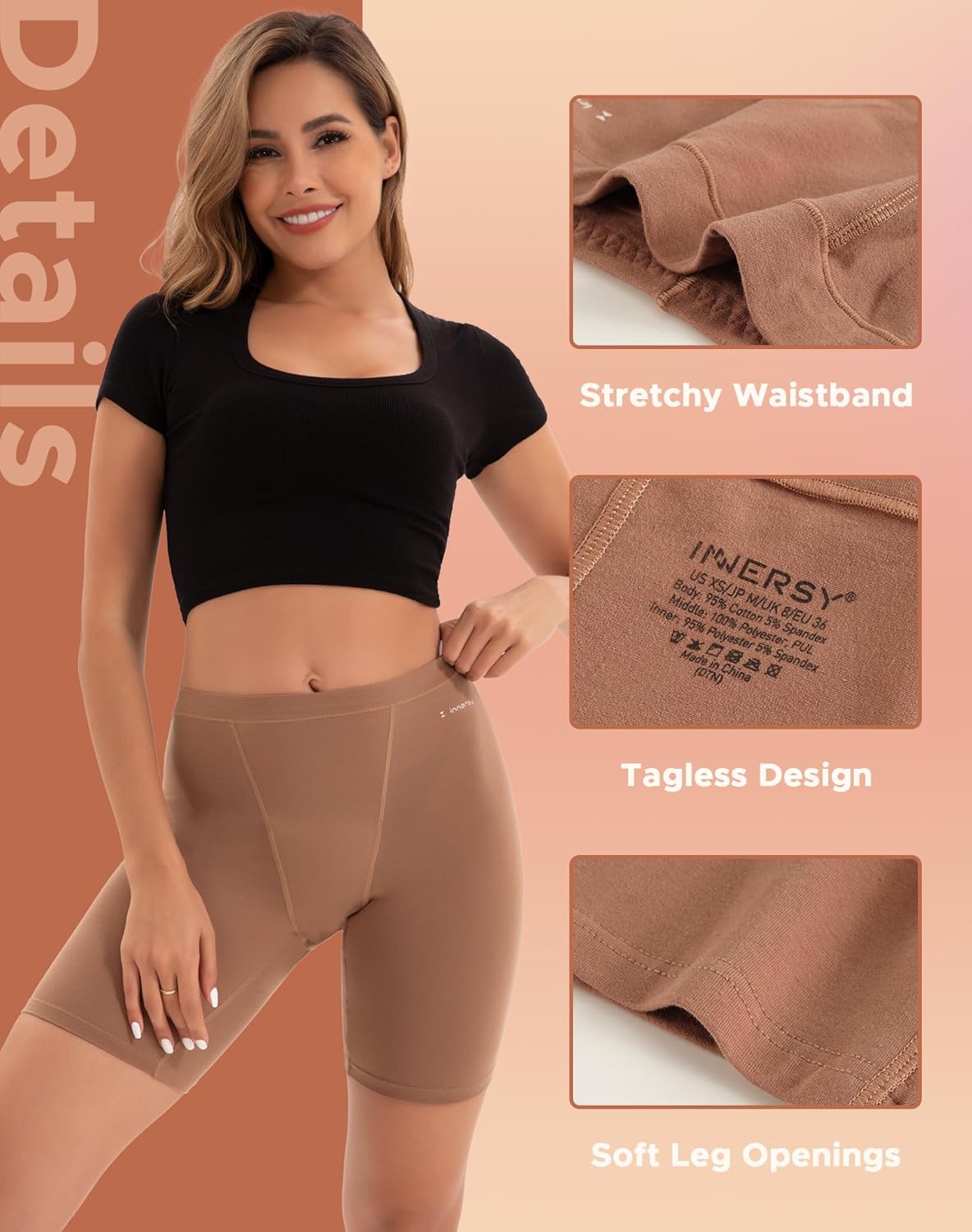 INNERSY Women's Period Underwear Heavy Flow Leakproof Boyshorts Menstrual Panties - Image 5