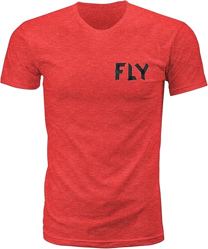 Fly Racing Camisas con cinta para hombre, XL, rojo jaspeado, Rojo -