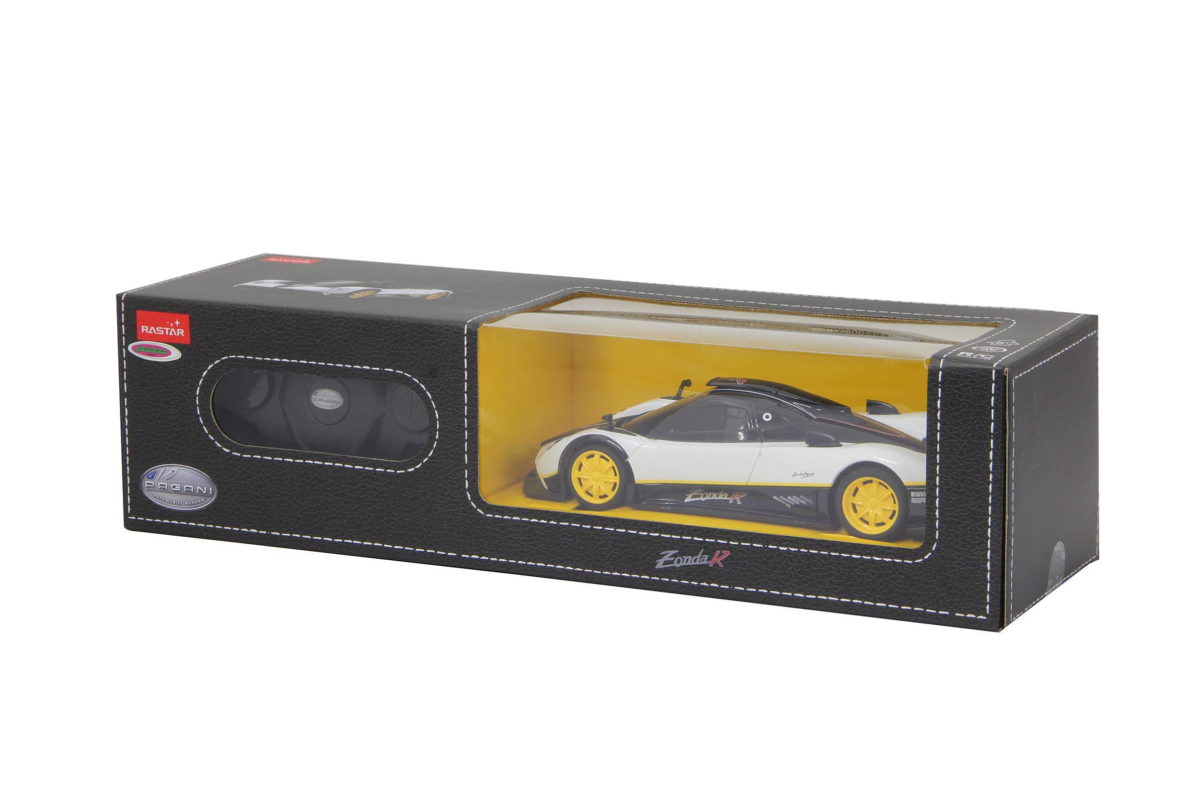 Jamara 405143 – Pagani Zonda R 1:24 biały 40 MHz – samochód RC, oficjalnie licencjonowany, do 1 godz. czasu jazdy, ok. 7 kph, odpowiada oryginalnemu wnętrzu, wysoka jakość wykończenia