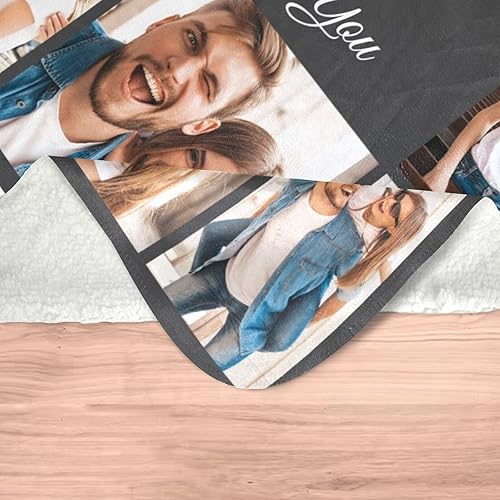 Miniatura 5 de Manta personalizada con imagen, mantas personalizadas y mantas personalizadas, manta personalizable para regalos del día de San Valentín, cumpleaños