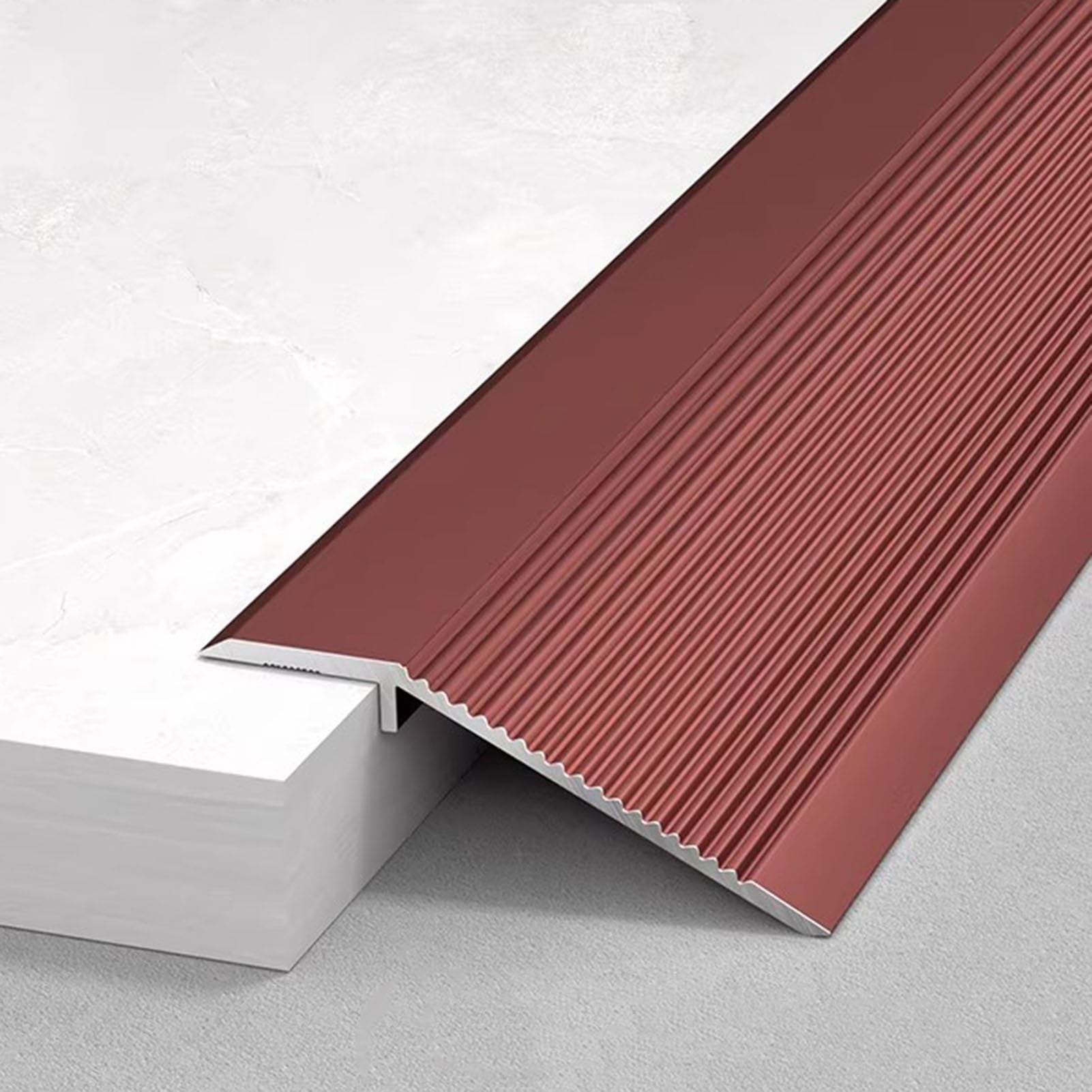 PALSINBY Transition Threshold Strip, Transition Strip Aluminum Reducer Molding Laminate Waterproof Threshold 90x10cm(Red)