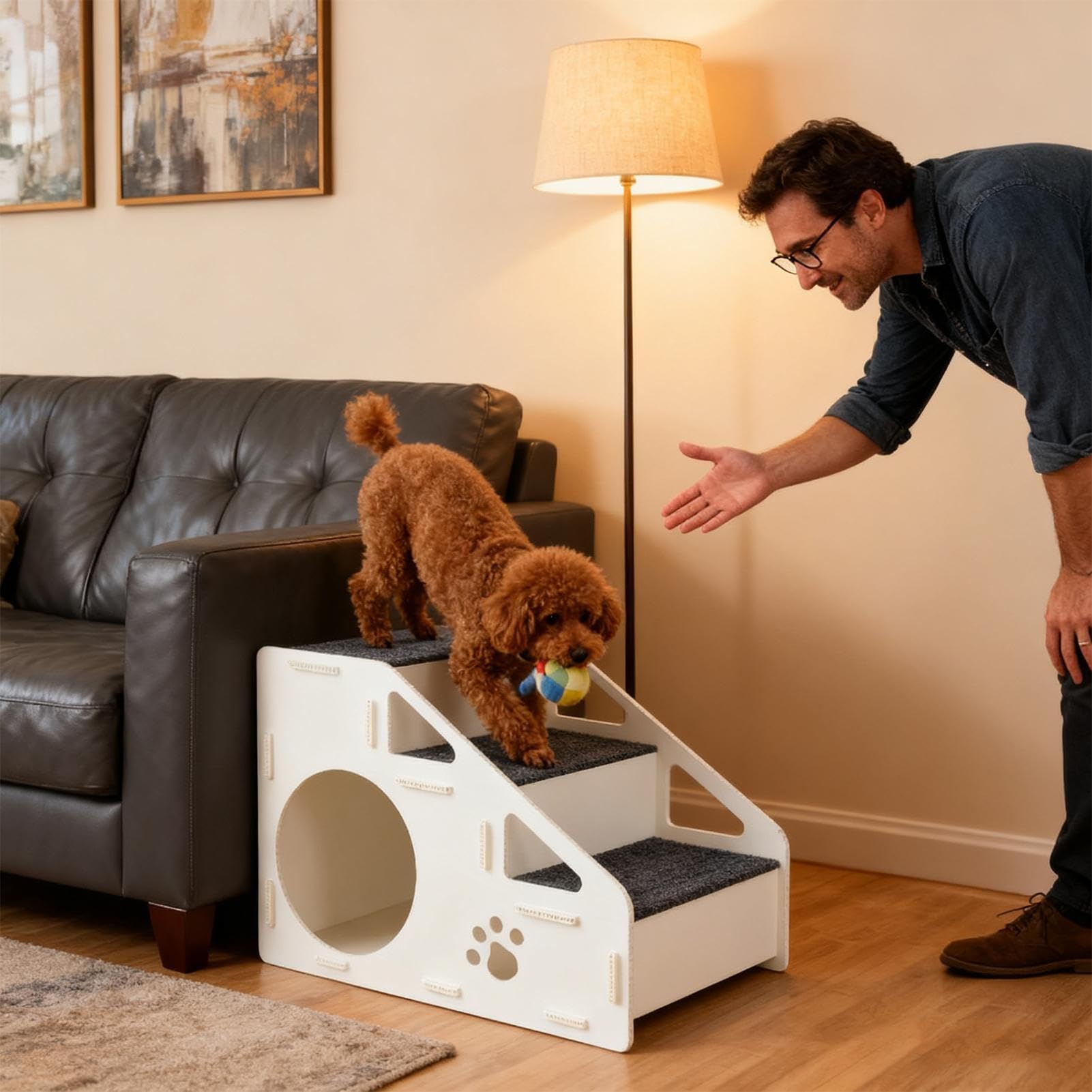 Scaletta per cani, 2 in 1, pieghevole, antiscivolo, per piccoli cuccioli, per casa, camera da, alto, cani, cuccioli, gatti e gattini