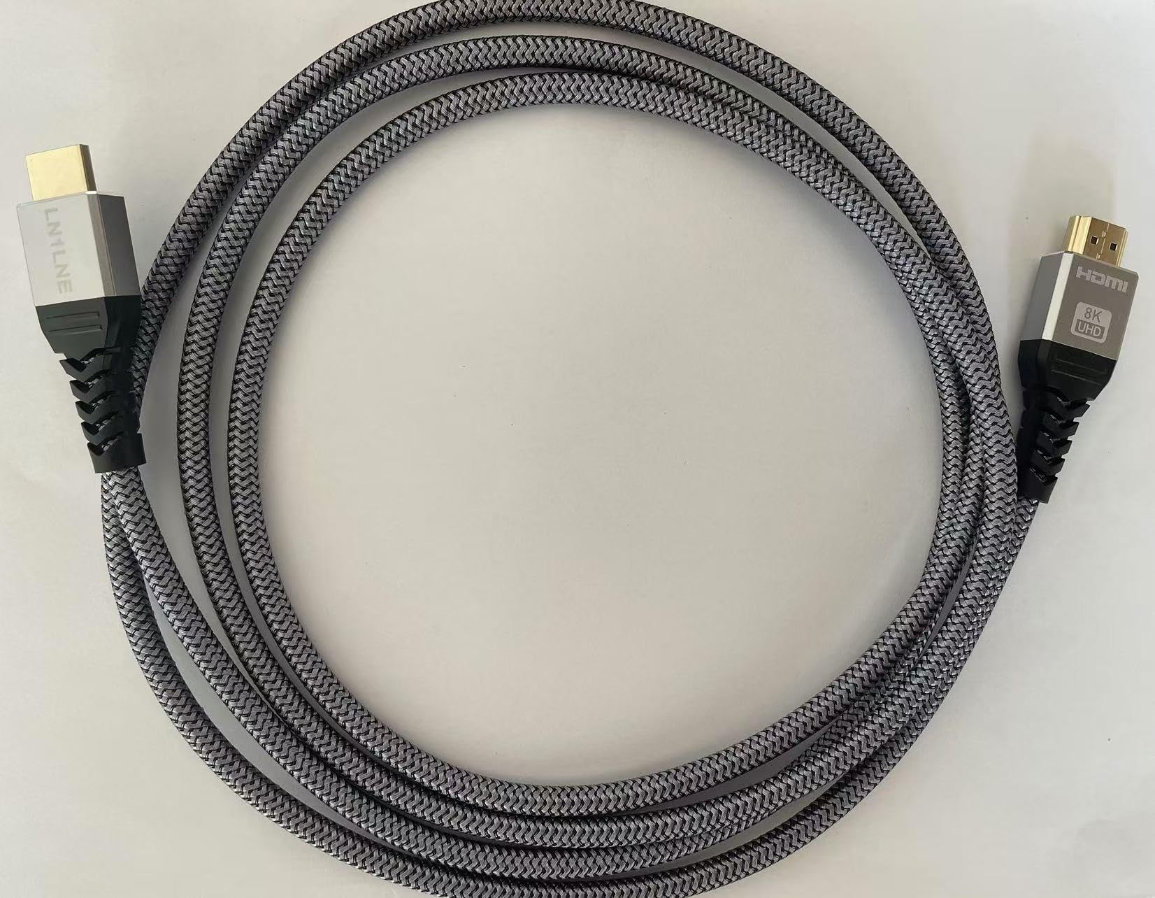 LN1LNE Cavo da HDMI a HDMI 2.1 2 m, 8K60Hz 4K120Hz Ultra HD e 48Gbps ad alta velocità Earc Hdmi 2.1 cavi/cavo supporta HDR10 HDCP 2.2/2.3 e compatibile con dispositivi HDMI PS5/TV/HDTV/PC/X-box, ecc