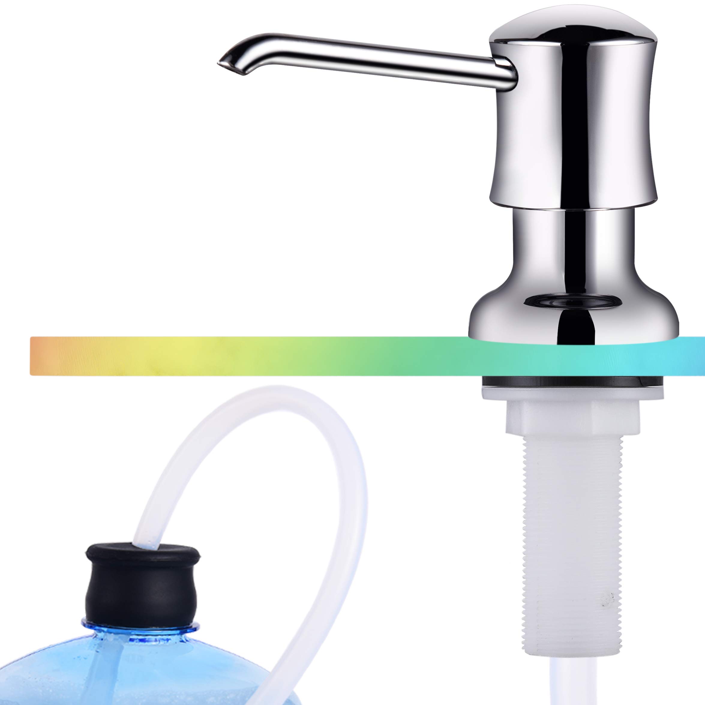 Soap Dispenser For Kitchen Sink White, Built-in And Refill-from-Top