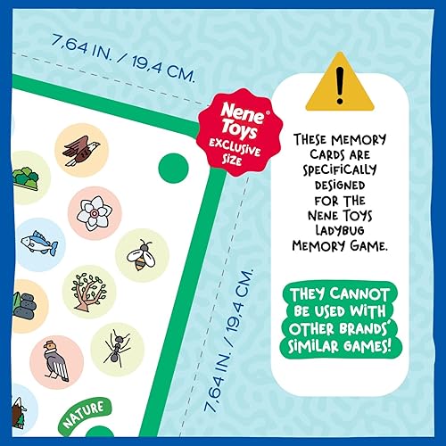 Miniatura 2 de Nene Toys Extensión del juego de memoria de Ladybug Nature Adventures - 24 patrones adicionales con diversos ecosistemas y vida silvestre - Juego