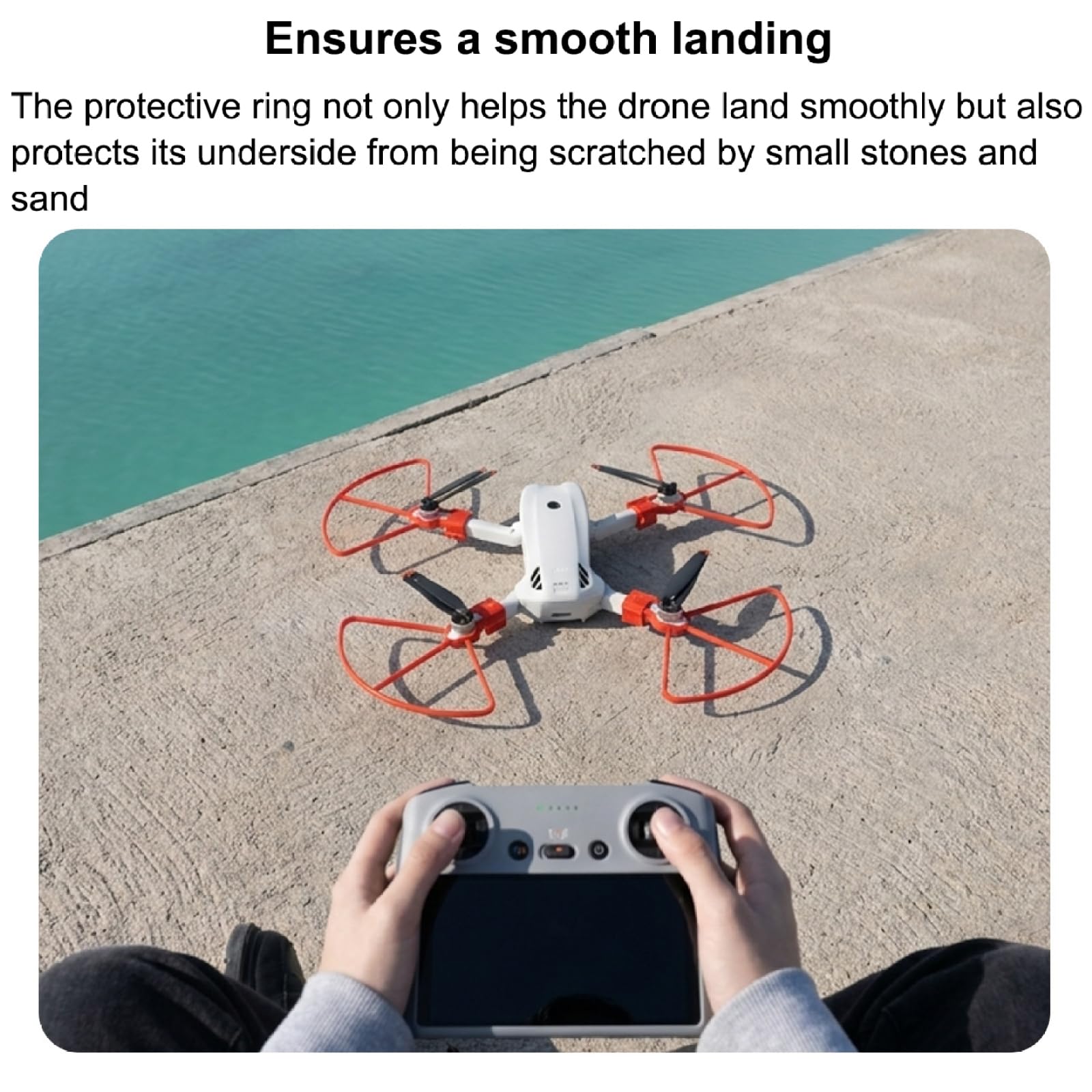 Dla DJI Lito X1 Lekkie pierścienie na śmigła, osłona ochronna, odporna na zarysowania i uderzenia, przenośna osłona ostrza Drone LITO 1/LITO X1 (pomarańczowy)