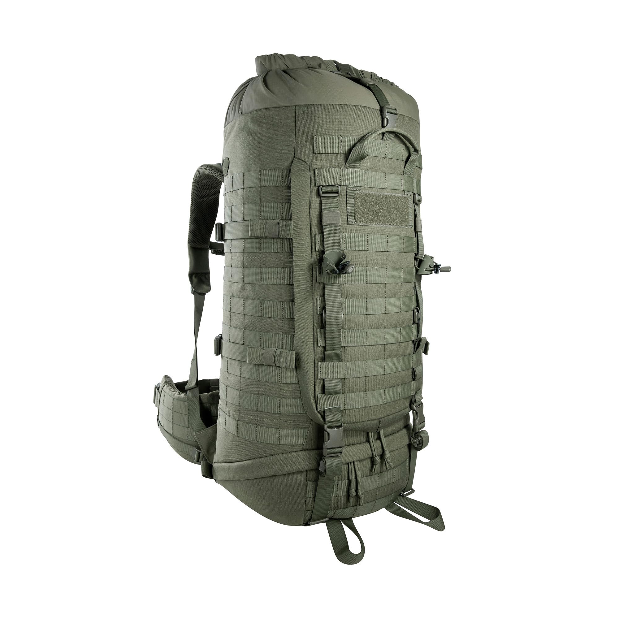 Tasmanian Tiger TT Base Pack 60 FO Modular erweiterbarer Einsatz-Rucksack 60L bis 75L Volumen mit großer Front-Öffnung; Ergonomischer Trekking-Rucksack mit Molle-System