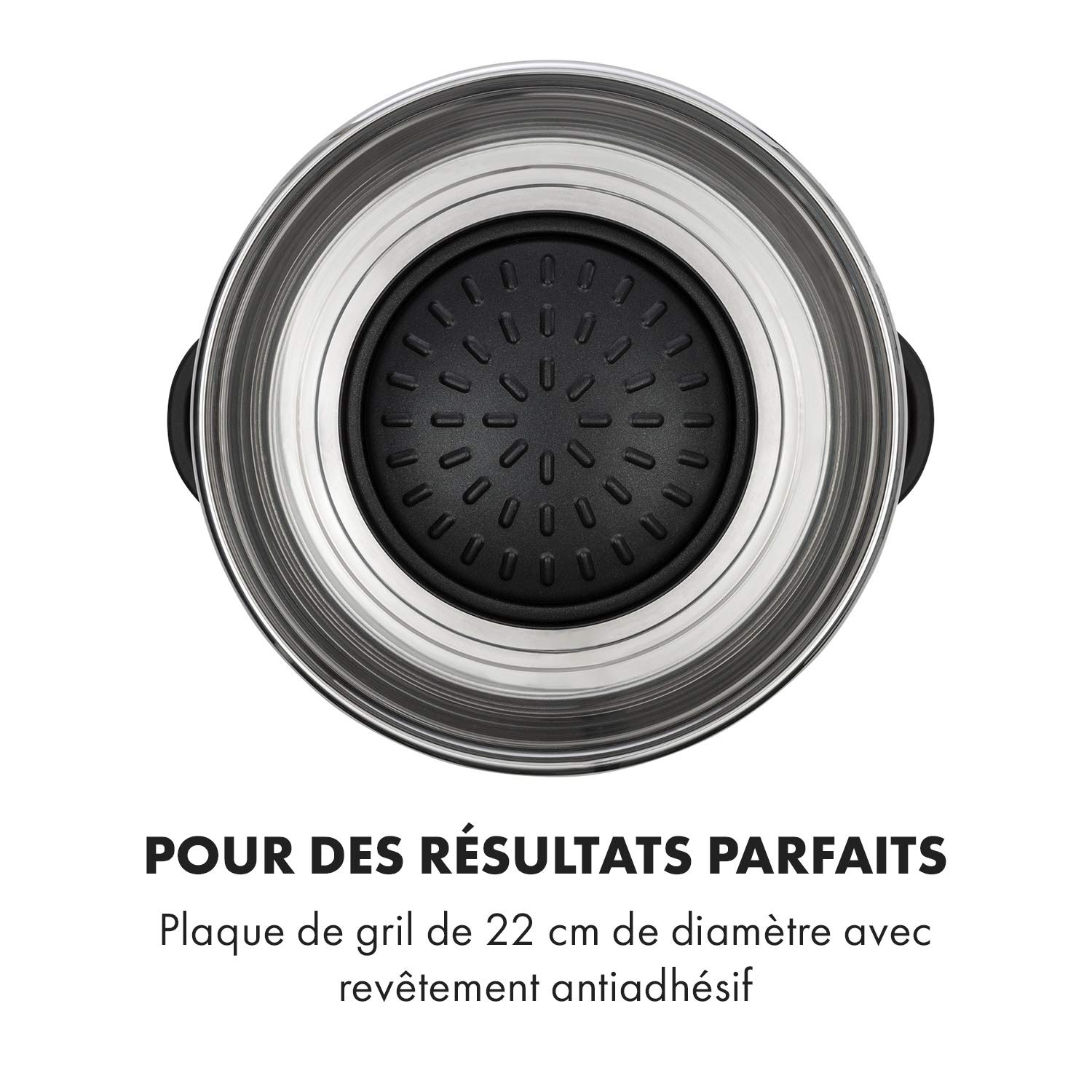 Klarstein Szechuan - Hot Pot et plaque de gril, Volume de la marmite Hot Pot : 5 litres, Gril 1350 watts / 38 cm Ø, Plaque de : 600 watts / 22 cm Ø, Élément chauffant en aluminium, rouge