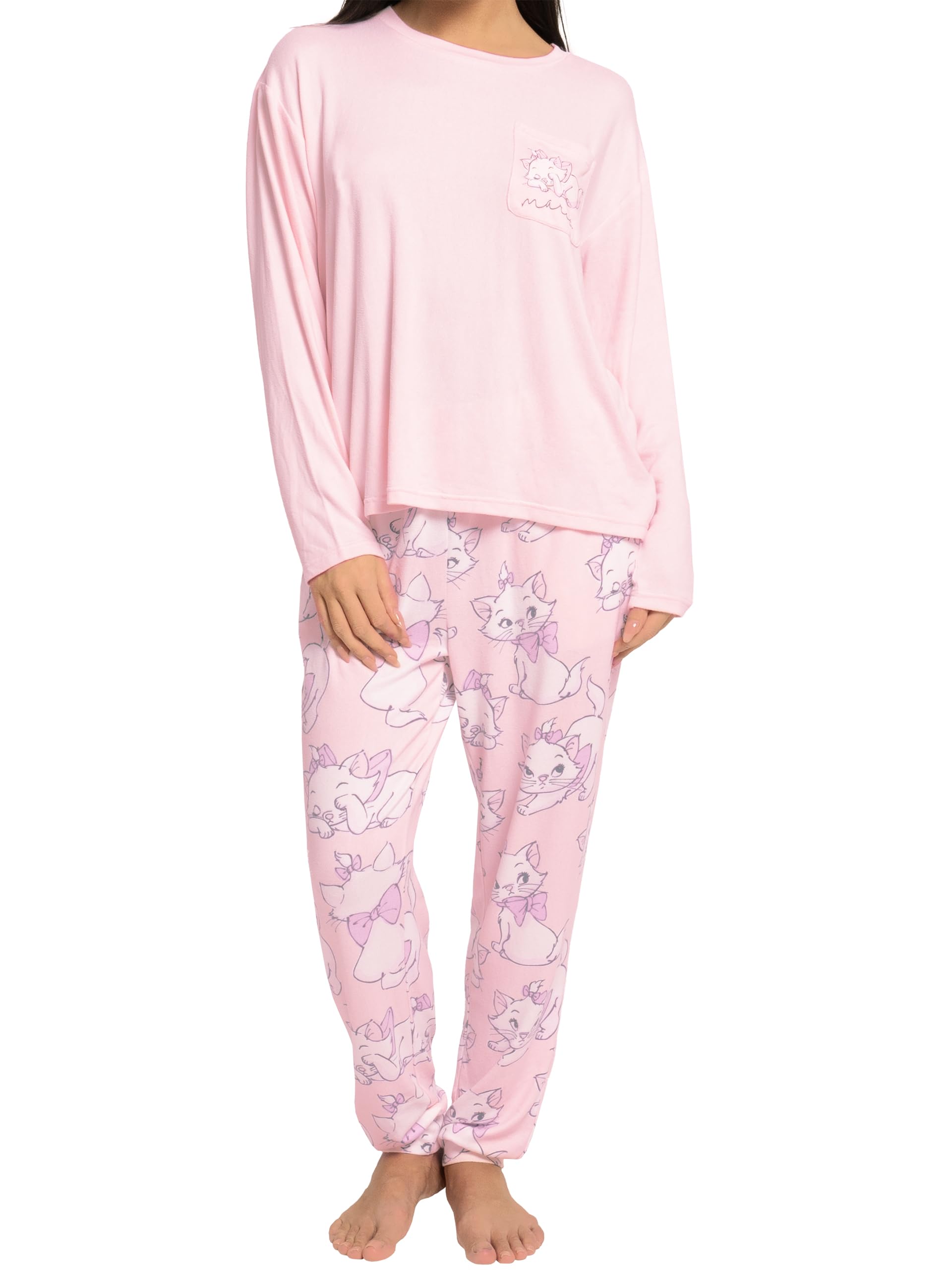 Disney Women's Pink Pyjamas | Marie Aristocats Pyjamas | Pyjama Sets | Small