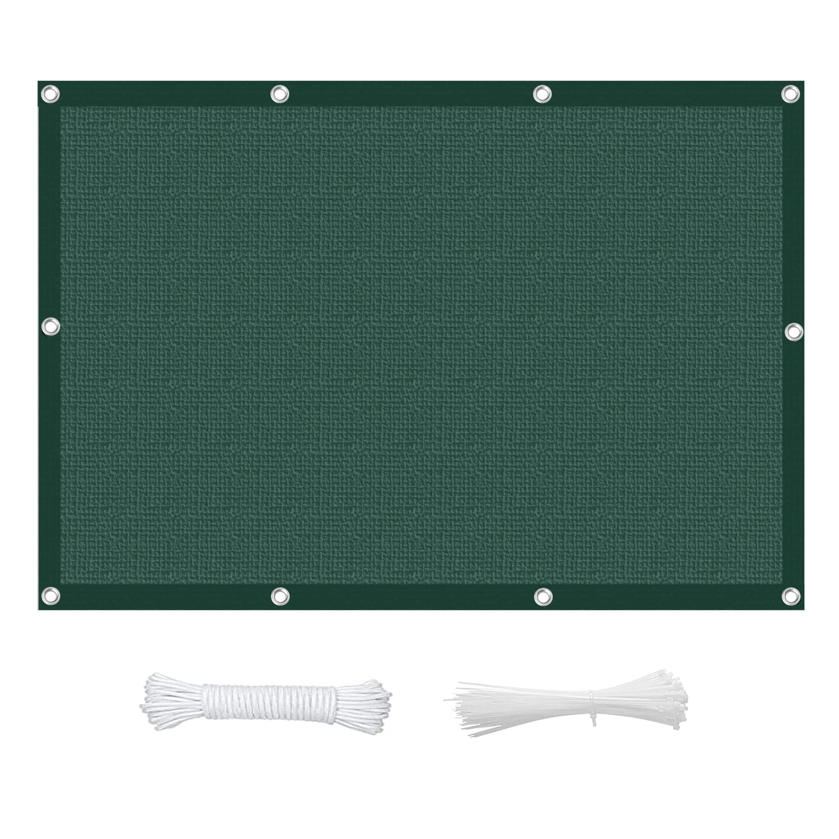 GLDYTVF Outdoor Garden Patio Awning Canopy 3.4 x 4.5 m 95% UV Block Permeable Breathable Dark Green with Free 5m Ropes Ideal for Balcony and Party