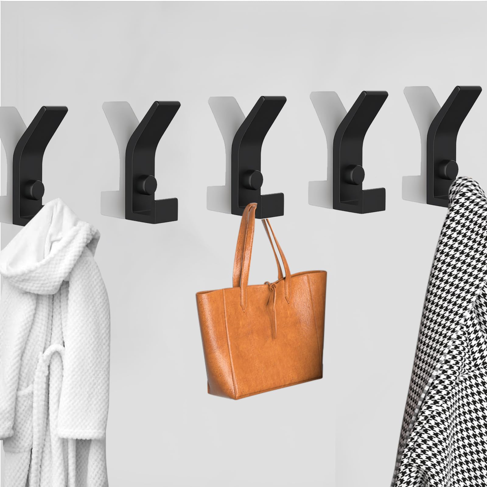 Ganci Appendiabiti Arimsoa Da Parete - 5 Pezzi Vintage, Neri, Resistenti