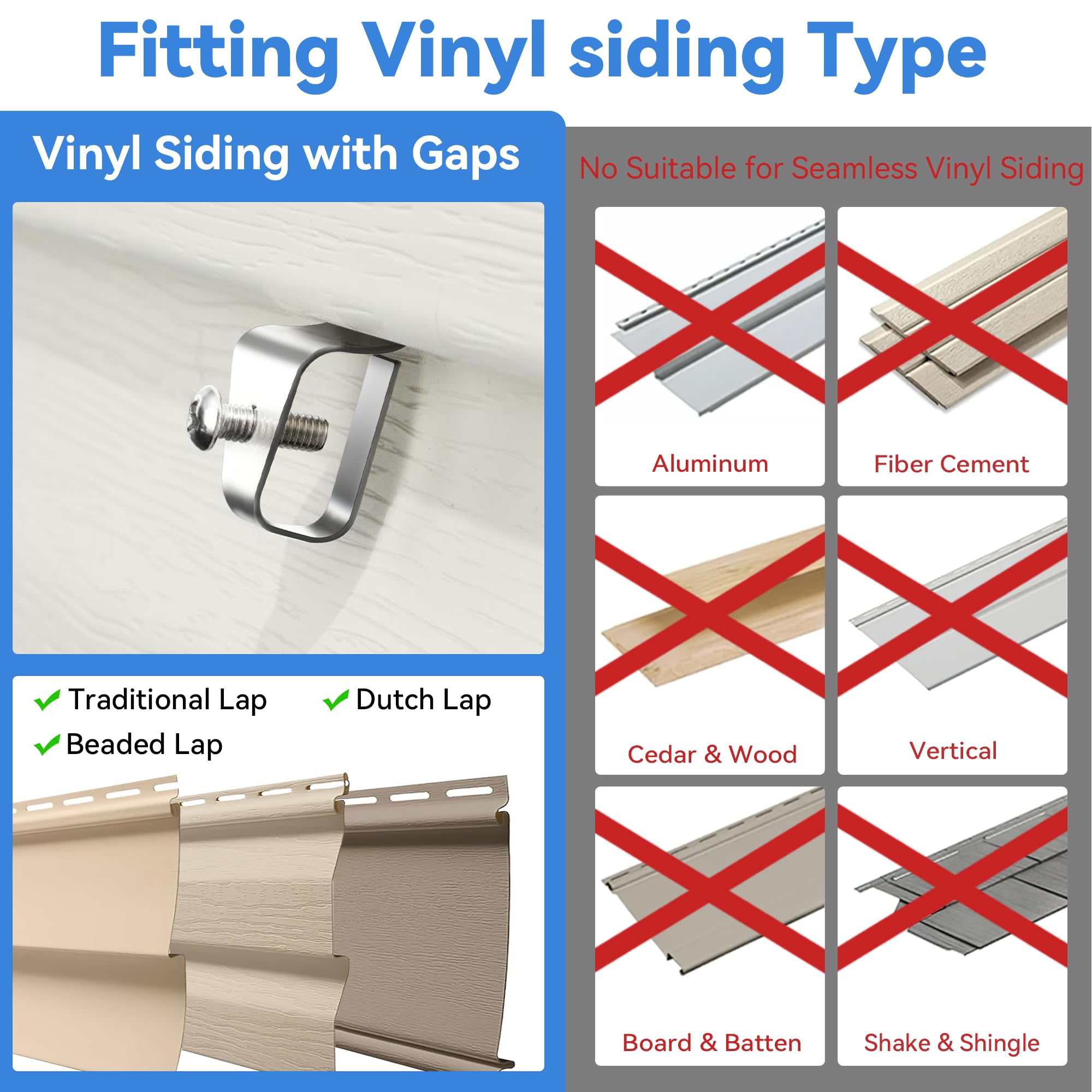 Secure Camera Mounts - Vinyl Siding Clips -8