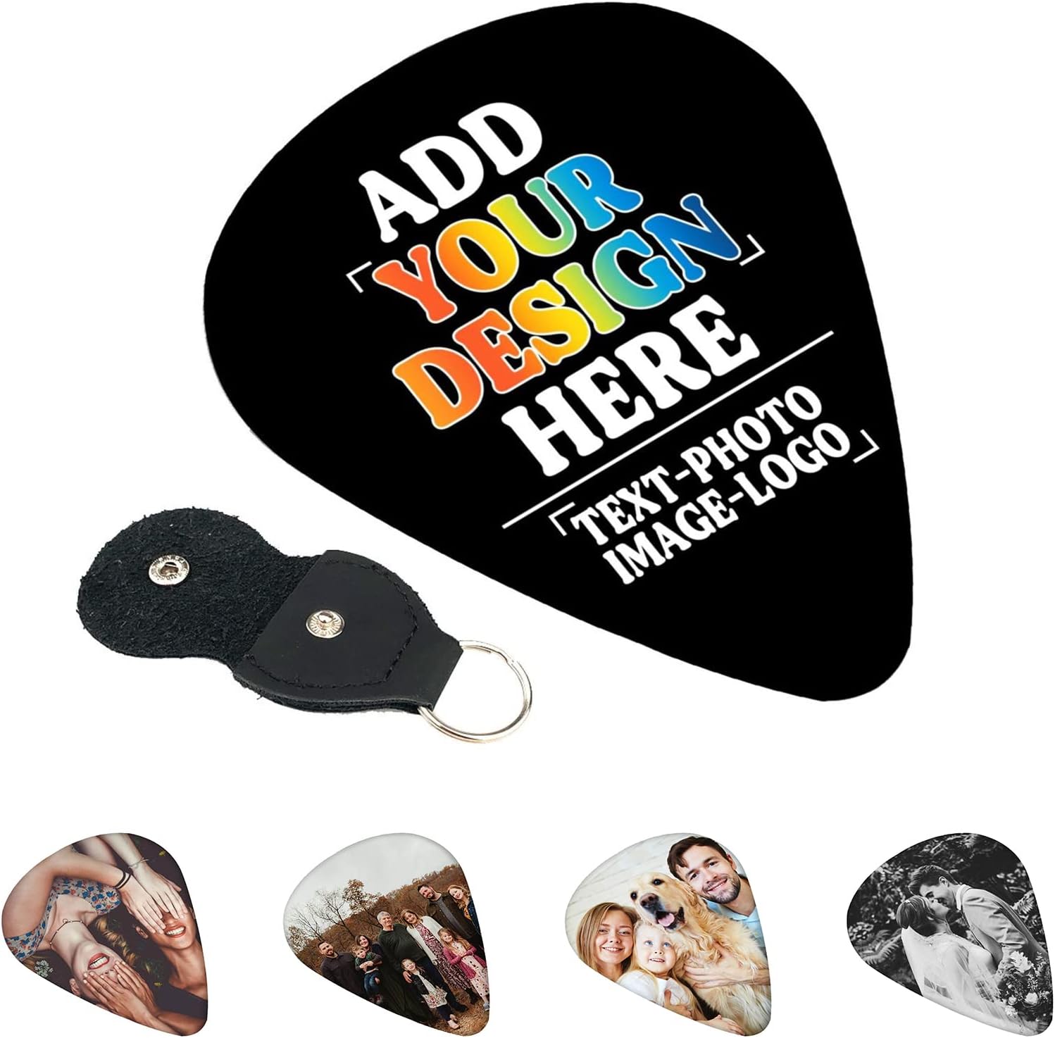 - Custom Guitar Picks 6-pack Personalized Your Own Name Text Picture Logo DIY Guitar Bass Pick Best Gifts for Beginner Guitar Husband Dad Son Boyfriend Friend (0.46 mm)