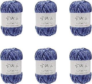 Beimus 6 rollos de hilo suave de ganchillo de 100 g/3.5 onzas por rollo, hilo de tejer para manta de bebé, hilo de ganchillo para tejer ganchillo